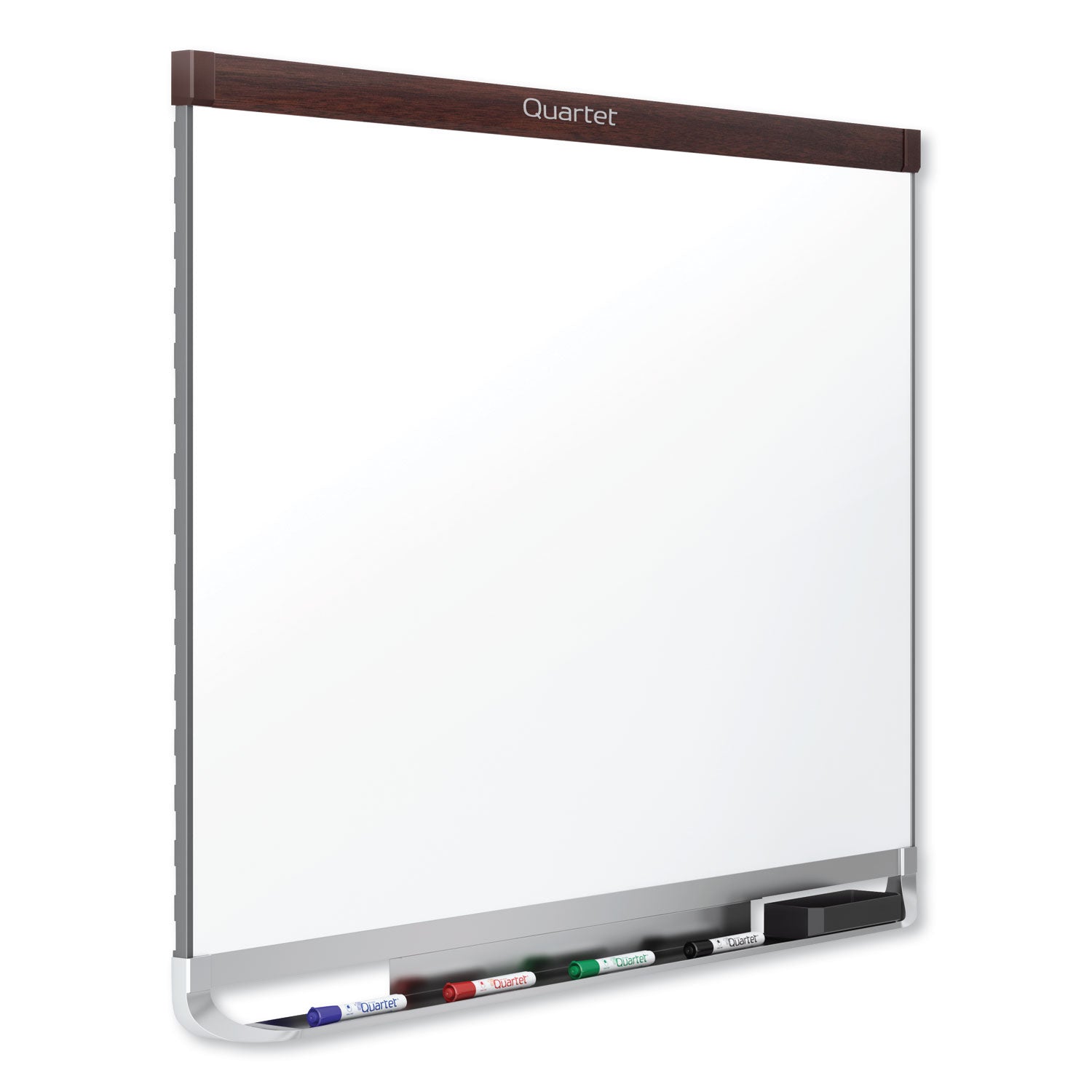Quartet Prestige 2 DuraMax Magnetic Porcelain Whiteboard, 48 x 36, Mahogany Frame