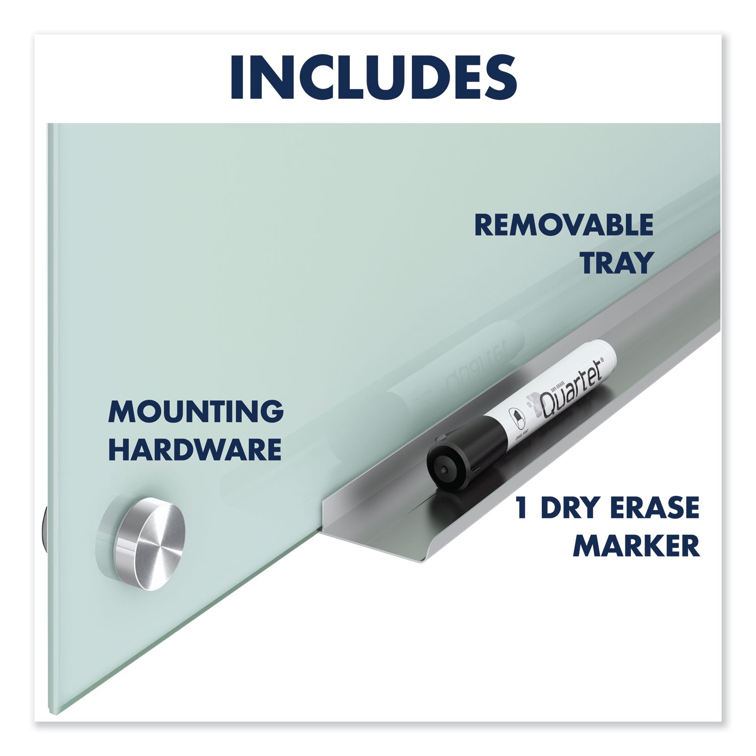 Quartet Infinity Glass Marker Board, Frosted, 48 x 36