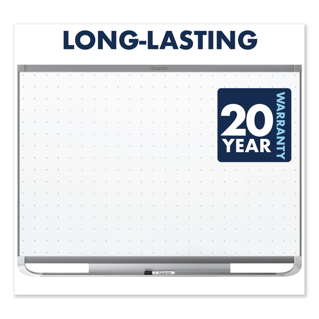 Quartet Prestige 2 Magnetic Total Erase Whiteboard, 72 x 48, Graphite Frame