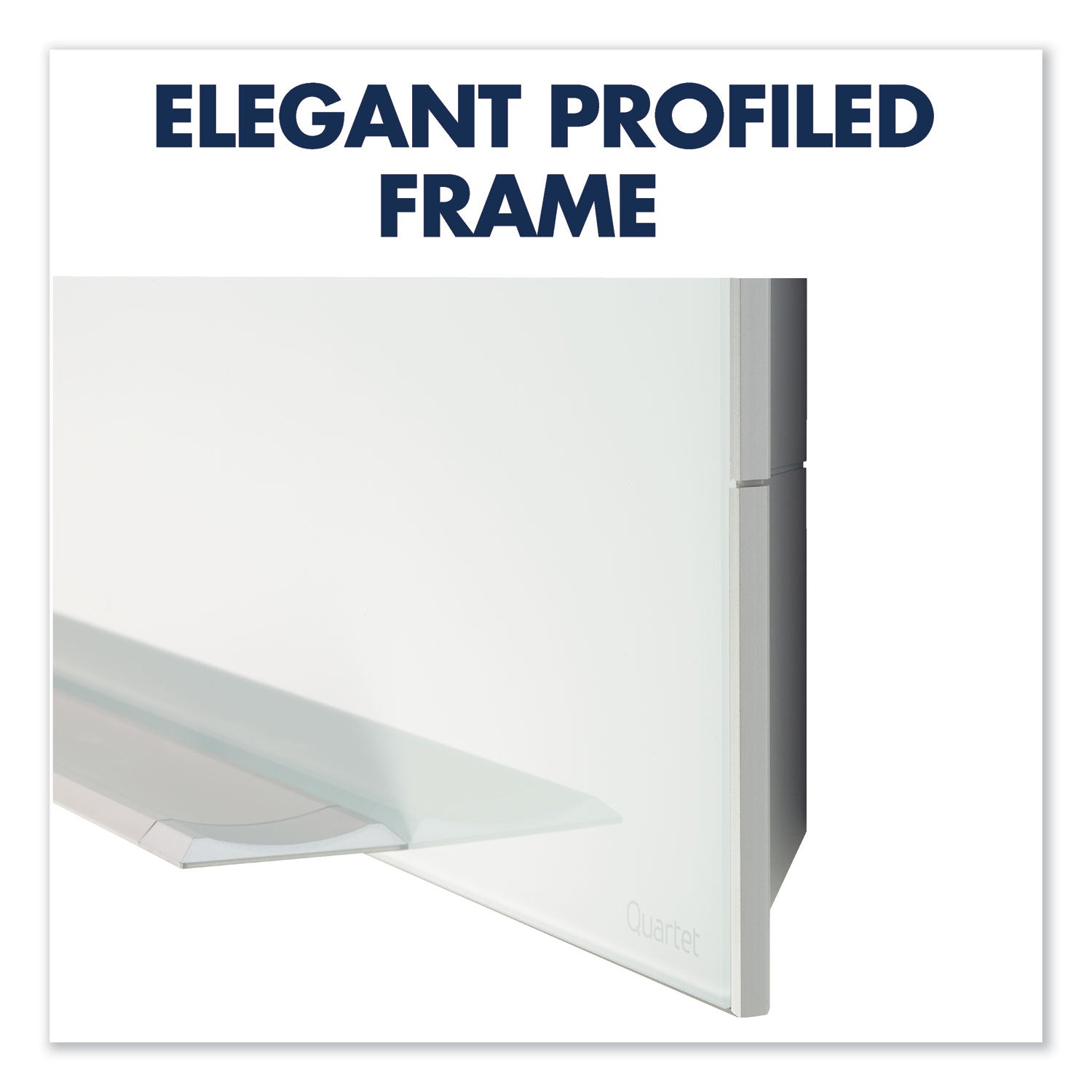 Quartet Element Framed Magnetic Glass Dry-Erase Boards, 74" x 42", Aluminum Frame