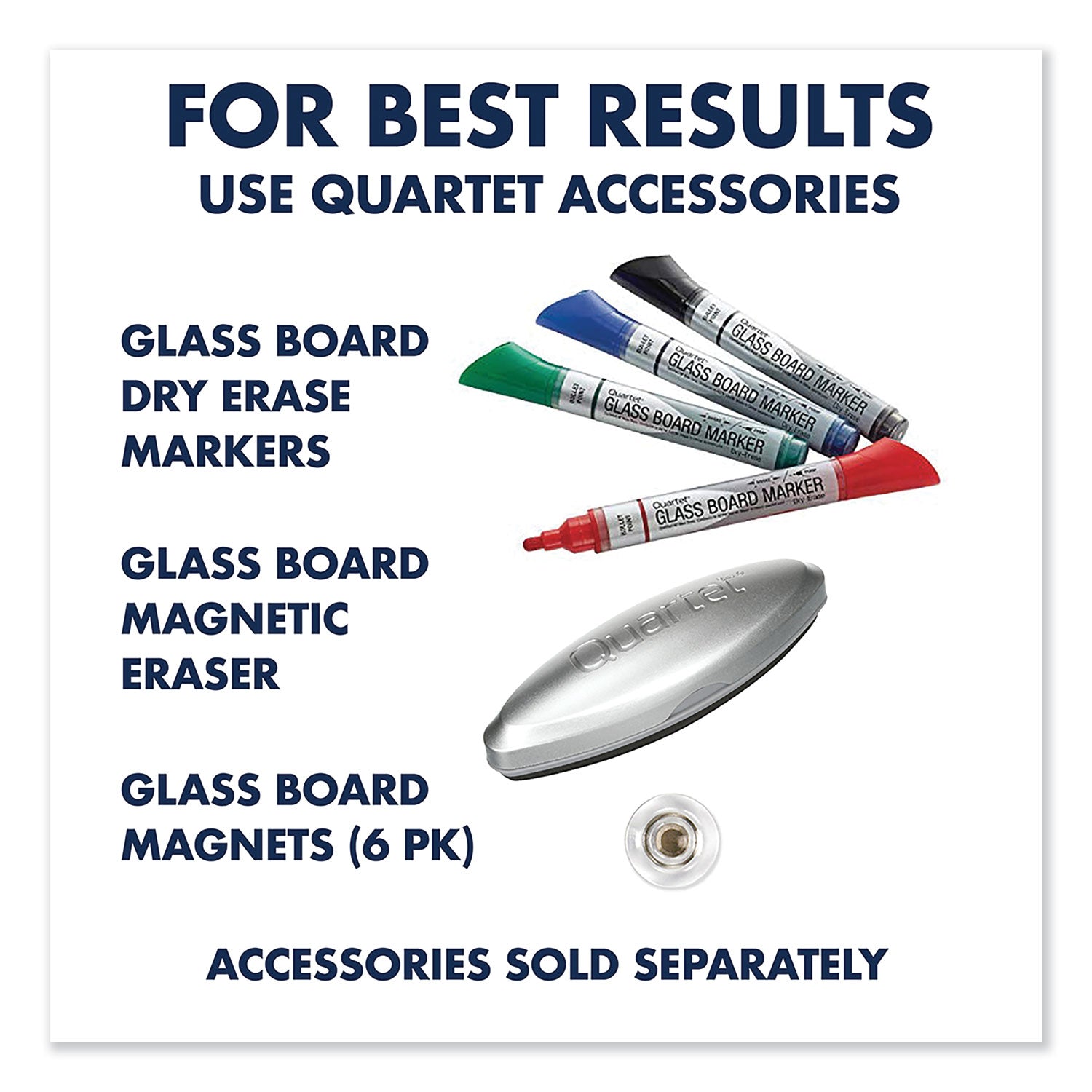 Quartet Desktop Magnetic Glass Dry-Erase Panel, 23" x 17", White