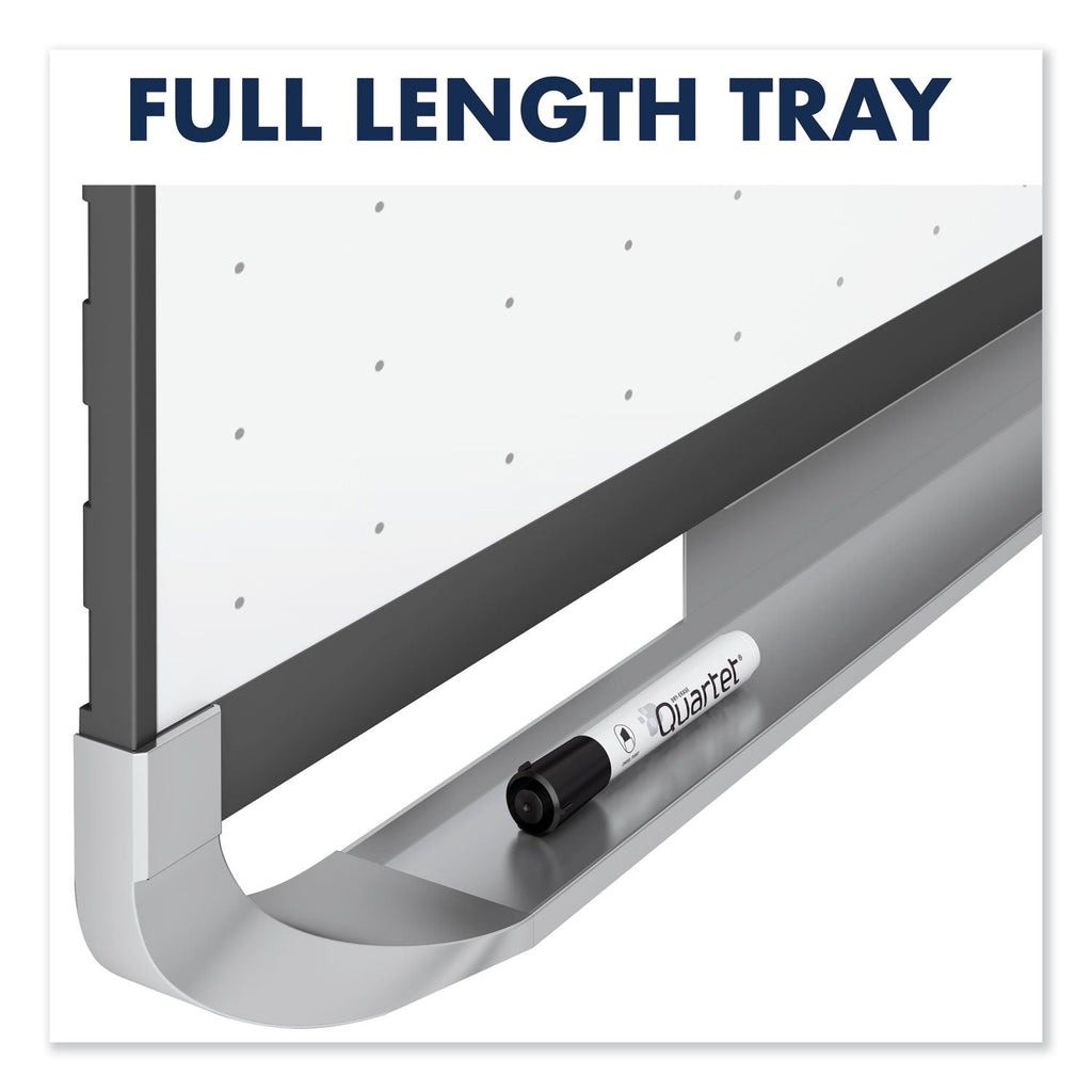 Quartet Prestige 2 Magnetic Total Erase Whiteboard, 72 x 48, Graphite Frame