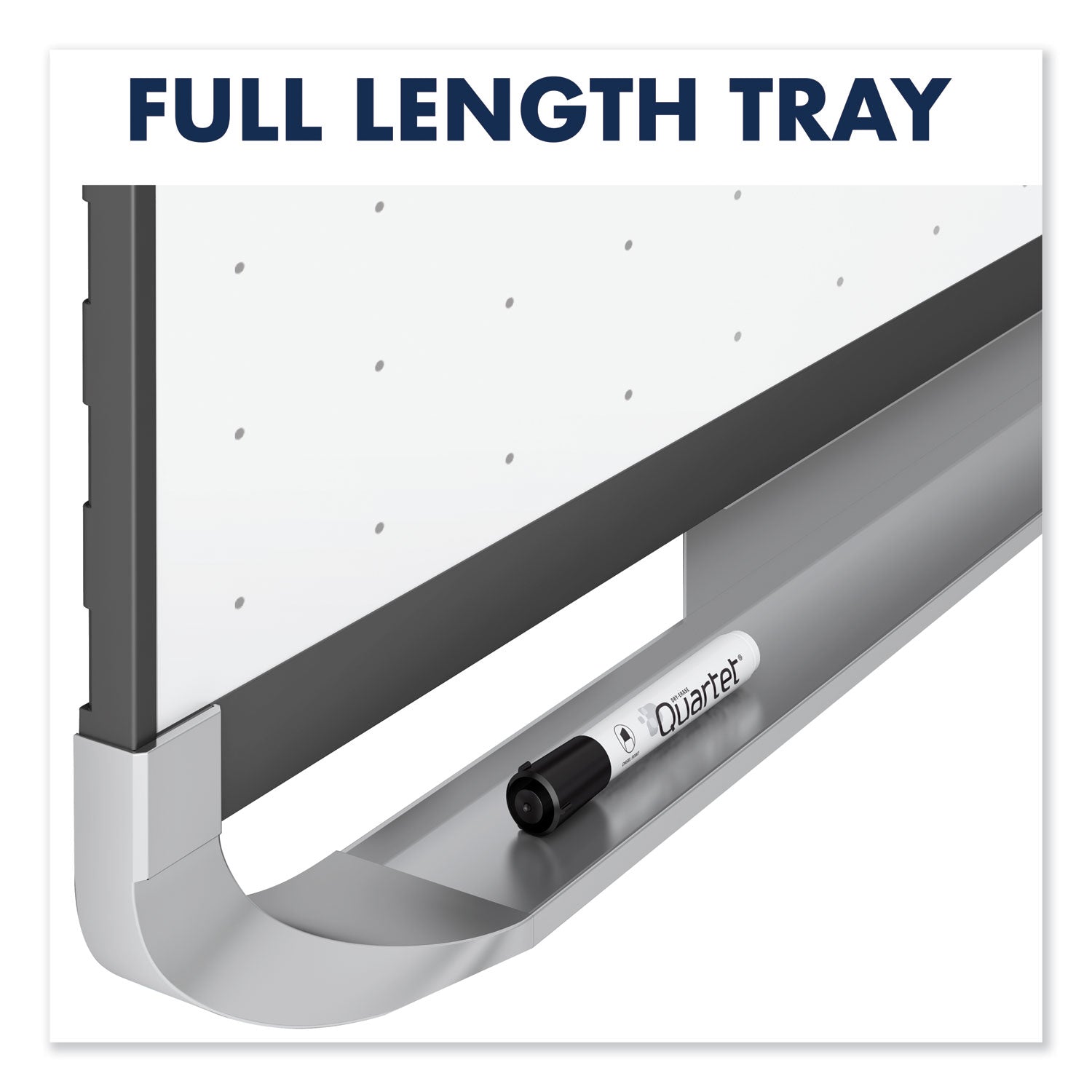 Quartet Prestige 2 Magnetic Total Erase Whiteboard, 72 x 48, Graphite Frame