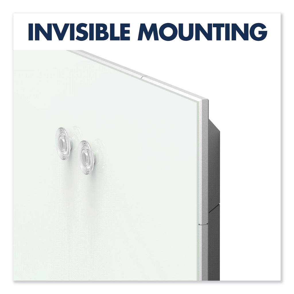 Quartet Element Framed Magnetic Glass Dry-Erase Boards, 74" x 42", Aluminum Frame
