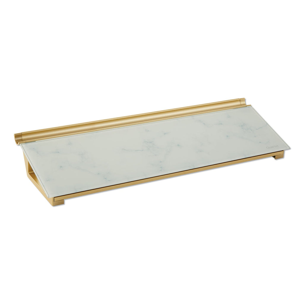 Quartet Glass Dry Erase Desktop Computer Pad, 18 x 6, Marble