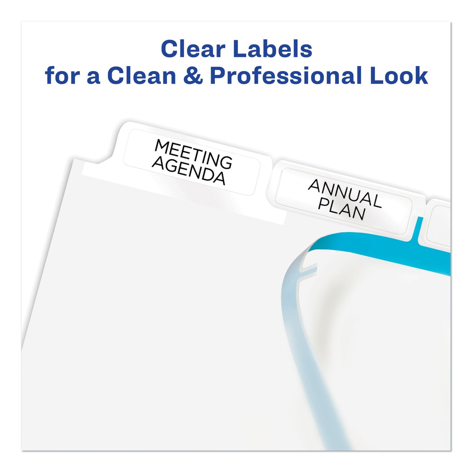 Avery Print and Apply Index Maker Clear Label Dividers, Big Tab, 5-Tab, White Tabs, 11 x 8.5, White, 5 Sets
