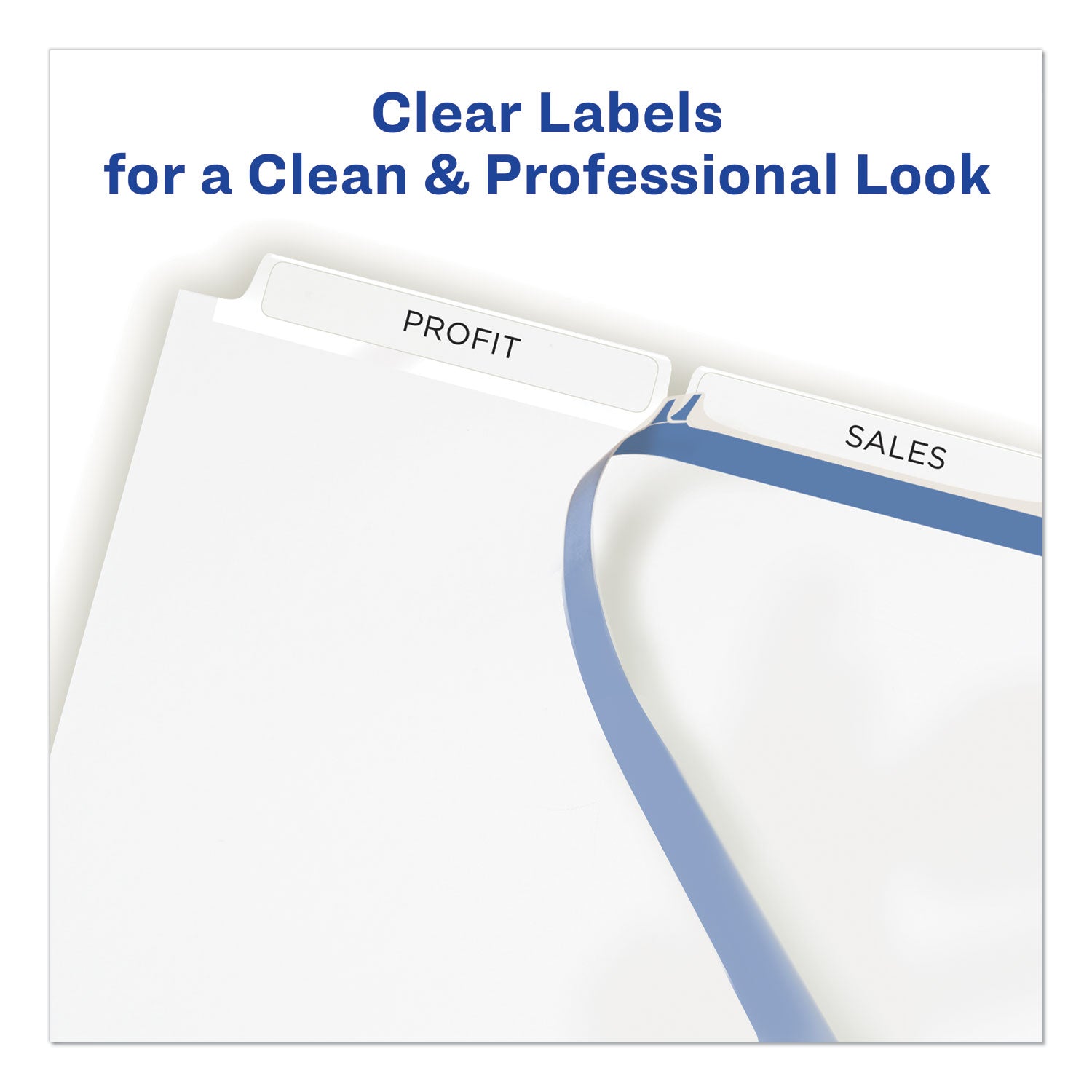 Avery Print and Apply Index Maker Clear Label Unpunched Dividers, 3-Tab, 11 x 8.5, White, 25 Sets