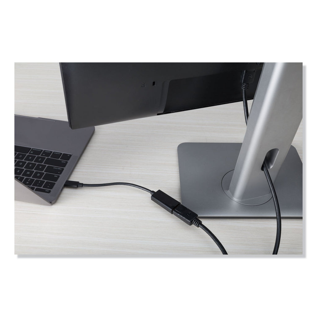 Innovera USB Type-C to DisplayPort Adapter, 6 ft, Black