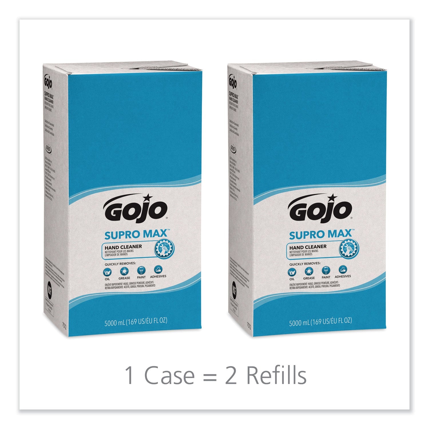 GOJO SUPRO MAX Hand Cleaner Refill, Floral Scent, 5,000 mL, 2/Carton