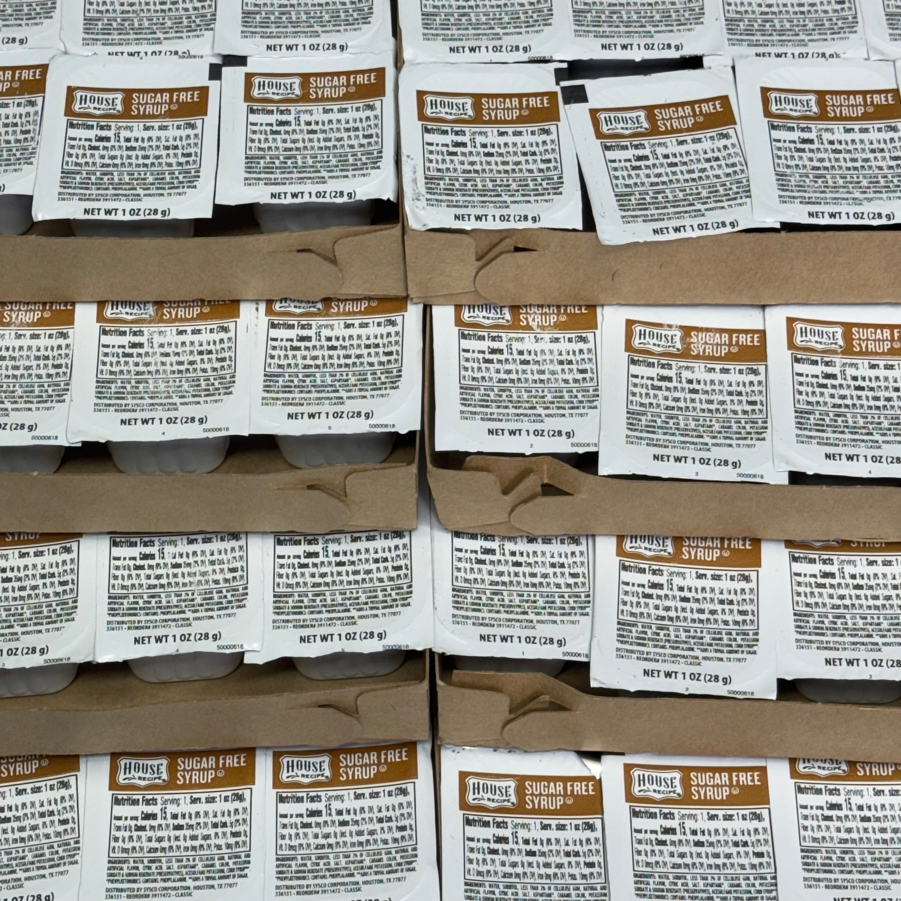 ZA@ HOUSE (200 PACK) Sugar Free Syrup Cups 1oz (New)