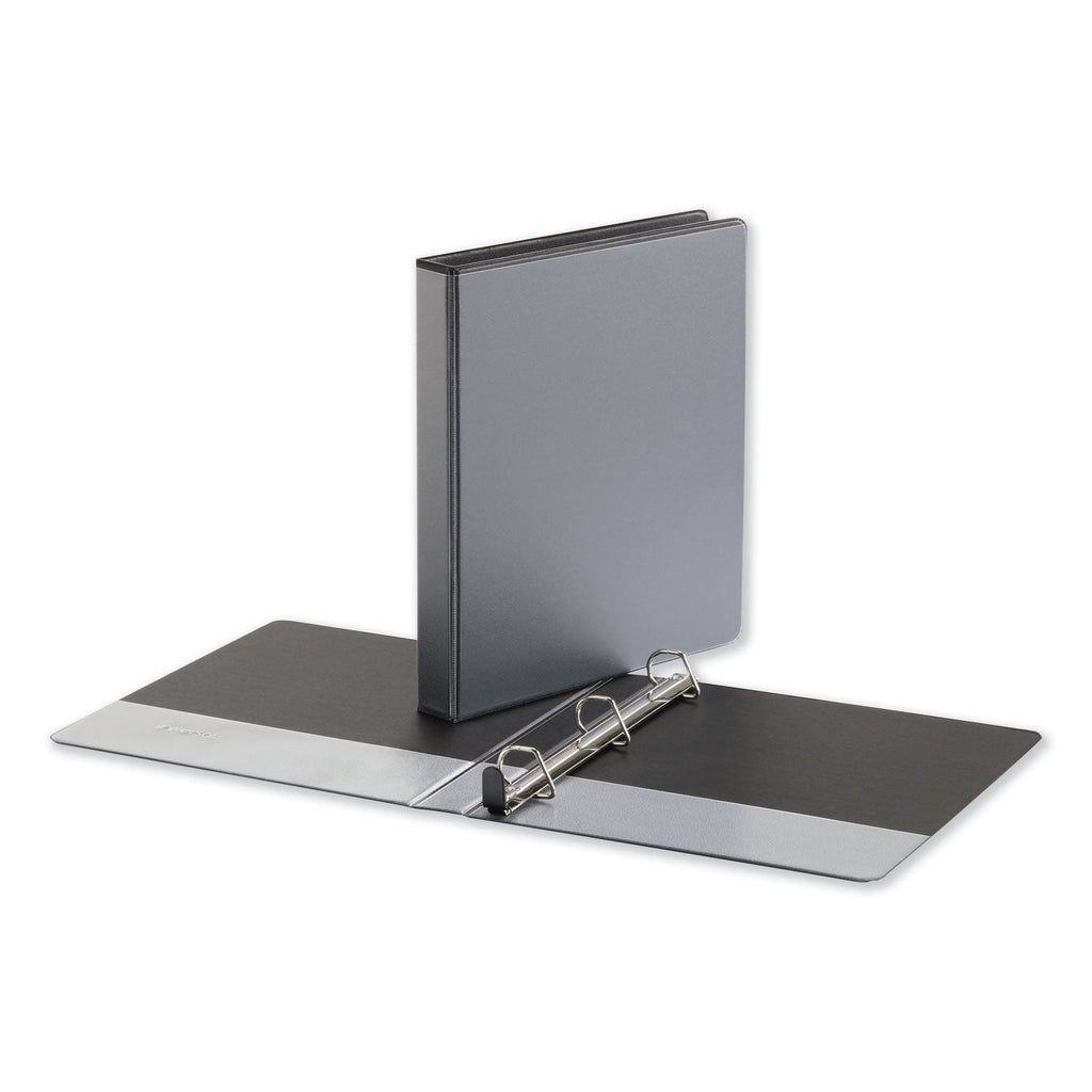 Universal Deluxe Easy-to-Open D-Ring View Binder, 3 Rings, 1" Capacity, 11 x 8.5, Black