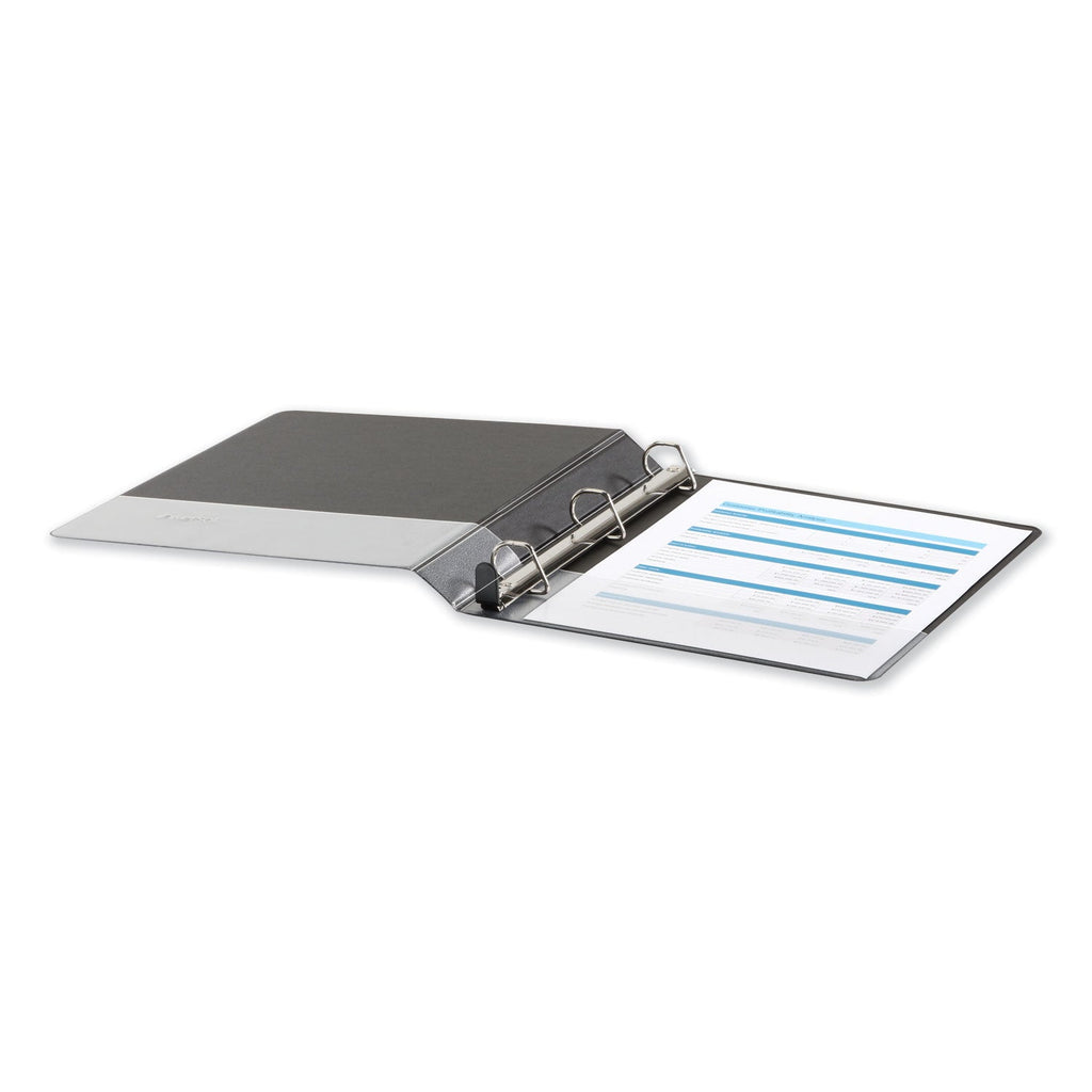 Universal Deluxe Easy-to-Open D-Ring View Binder, 3 Rings, 1" Capacity, 11 x 8.5, Black