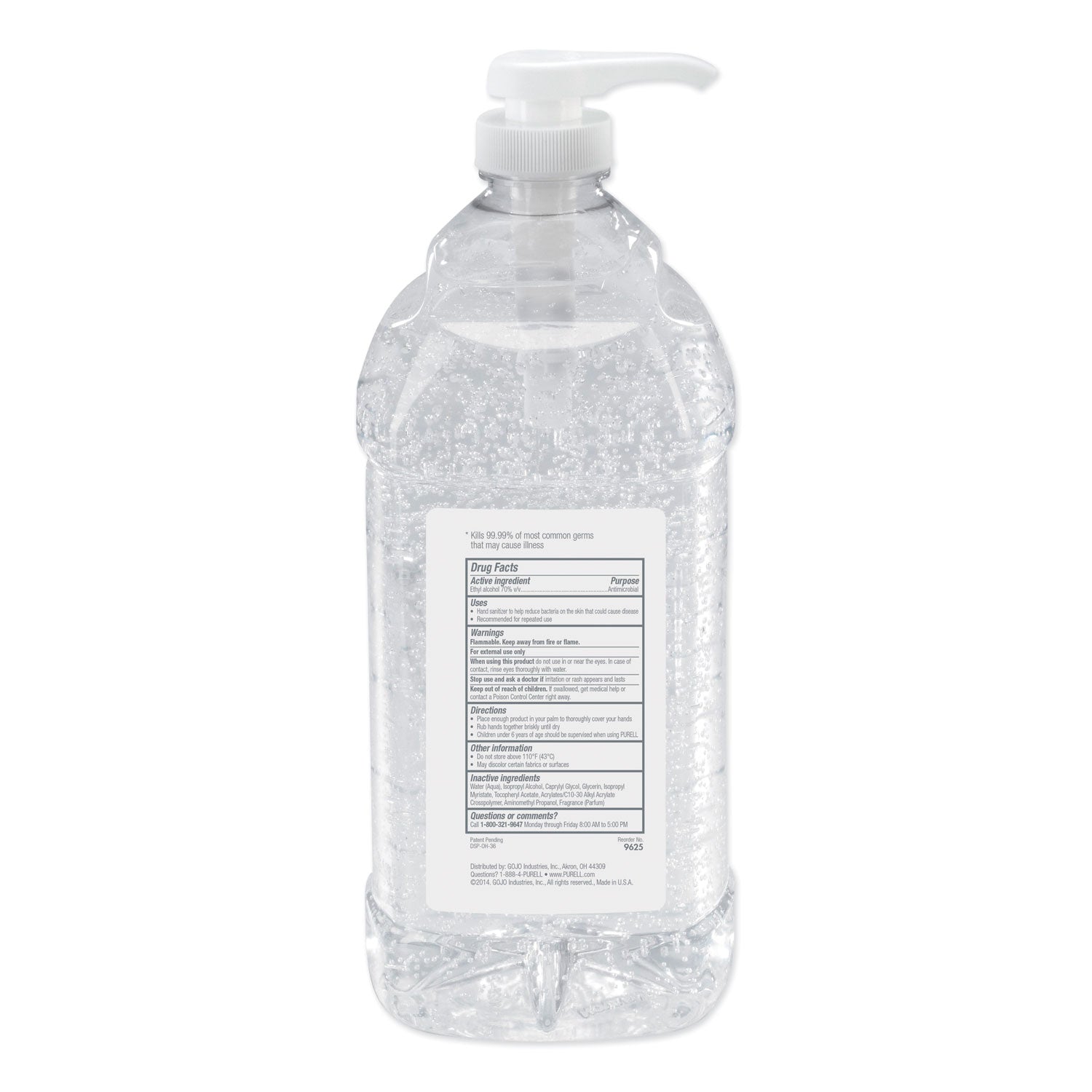 PURELL Advanced Refreshing Gel Hand Sanitizer, 2 L Pump Bottle, Clean Scent