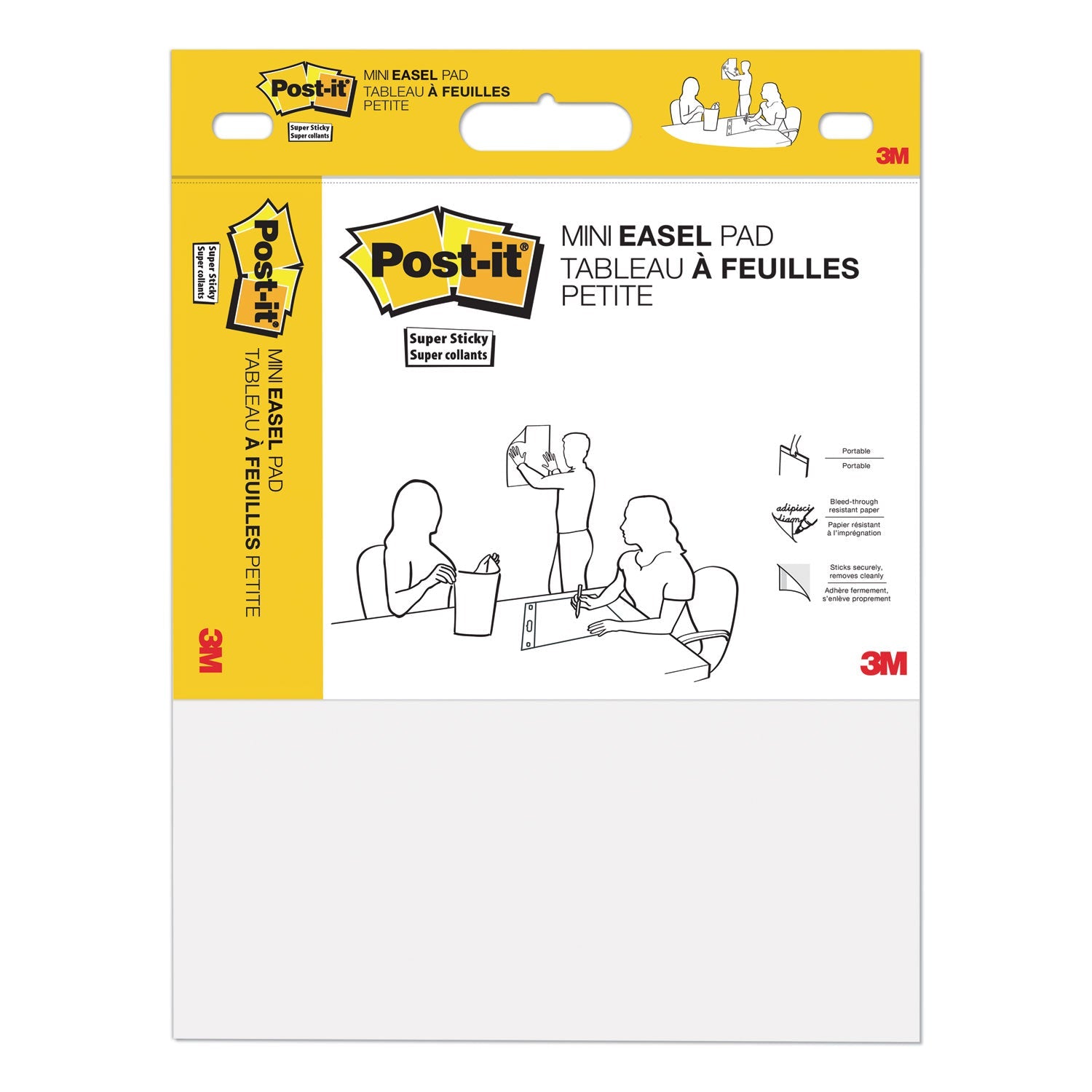Post-it Vertical-Orientation Self-Stick Easel Pads, Unruled, 15 x 18, White, 20 Sheets, 2/Pack