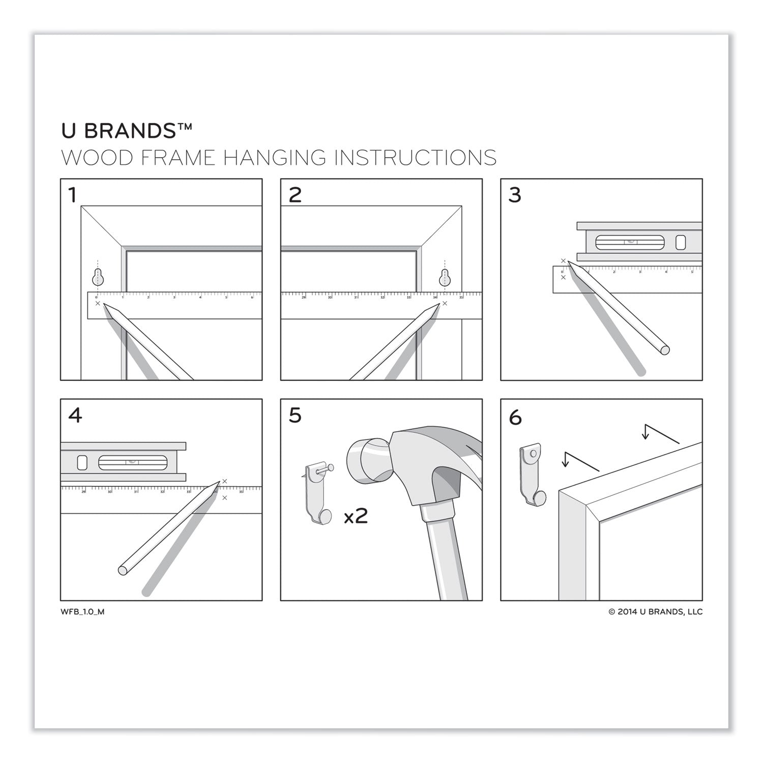 U Brands Magnetic Dry Erase Board with Decor Frame, 30 x 20, White Surface and Frame