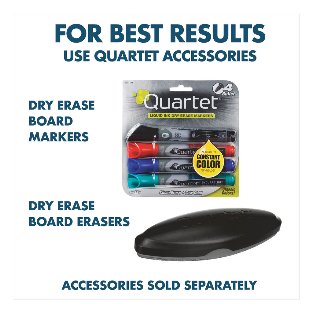 Quartet Classic Porcelain Magnetic Whiteboard, 96 x 48, Black Aluminum Frame