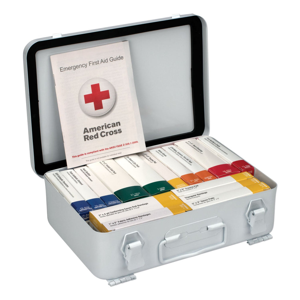 First Aid Only Unitized ANSI Compliant Class A Type III First Aid Kit for 25 People, 84 Pieces, Metal Case