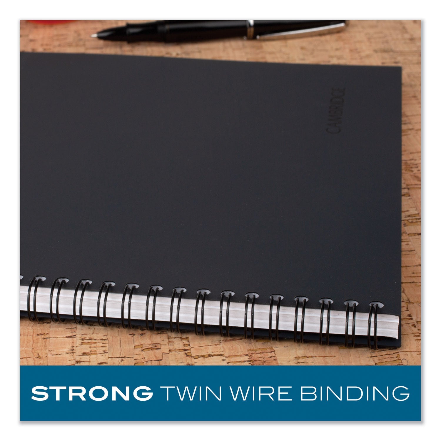 Cambridge Wirebound Guided Action Planner Notebook, 1-Subject, Project-Management Format, Gray Cover, 11 x 8.5, 80 Sheets