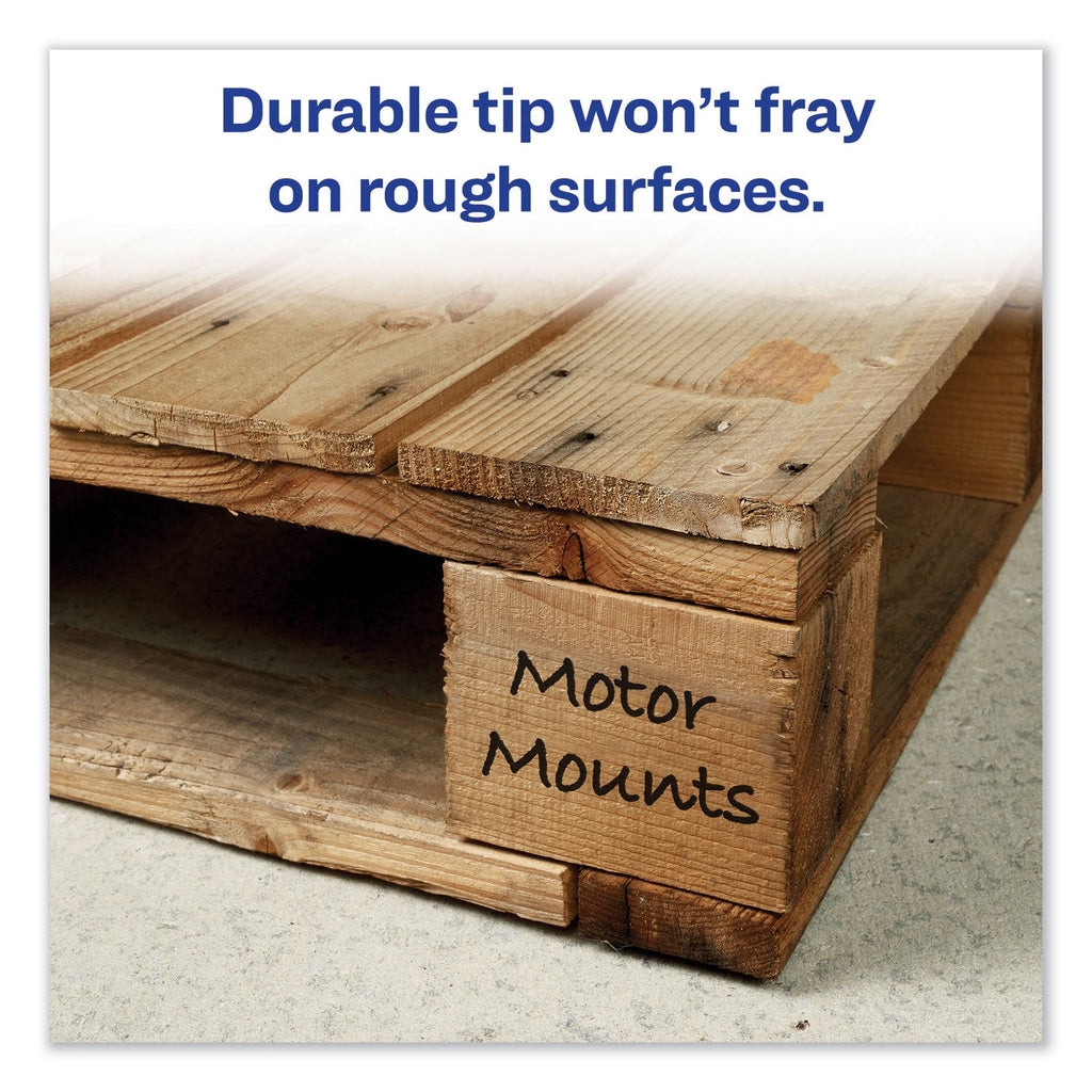 Avery MARKS A LOT Regular Desk-Style Permanent Marker, Broad Chisel Tip, Black, Dozen (7888)