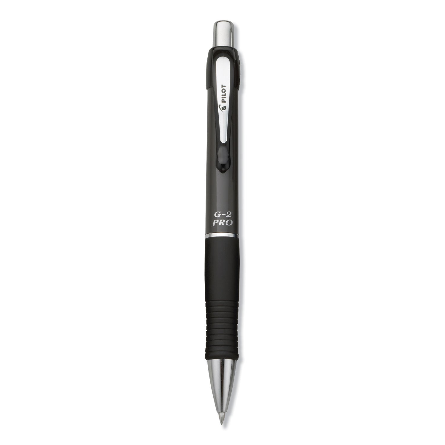 Pilot G2 Pro Gel Pen, Retractable, Fine 0.7 mm, Black Ink, Gray Barrel