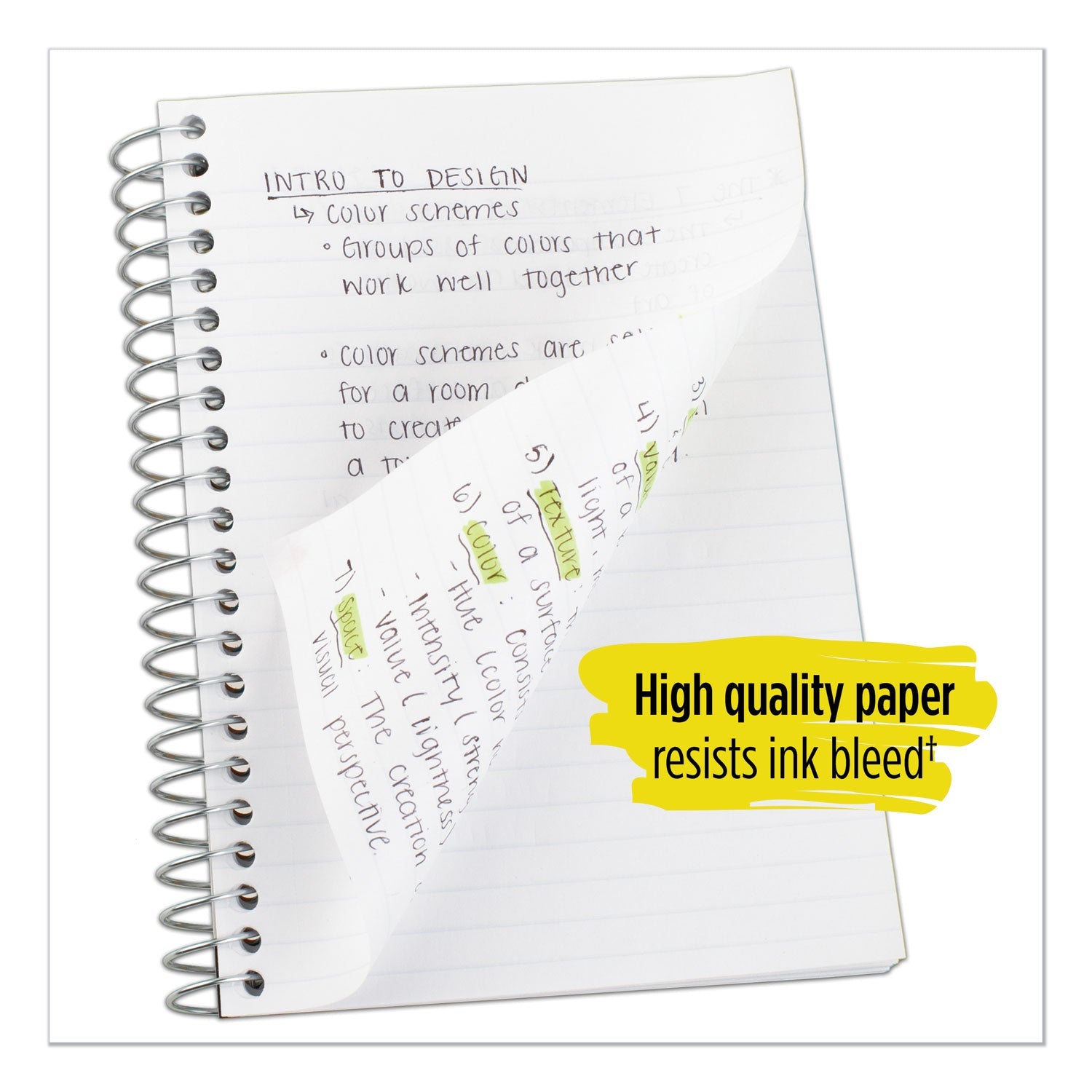 Five Star Wirebound Notebook, 1 Subject, Medium/College Rule, Red Cover, 11 x 8.5, 100 Sheets