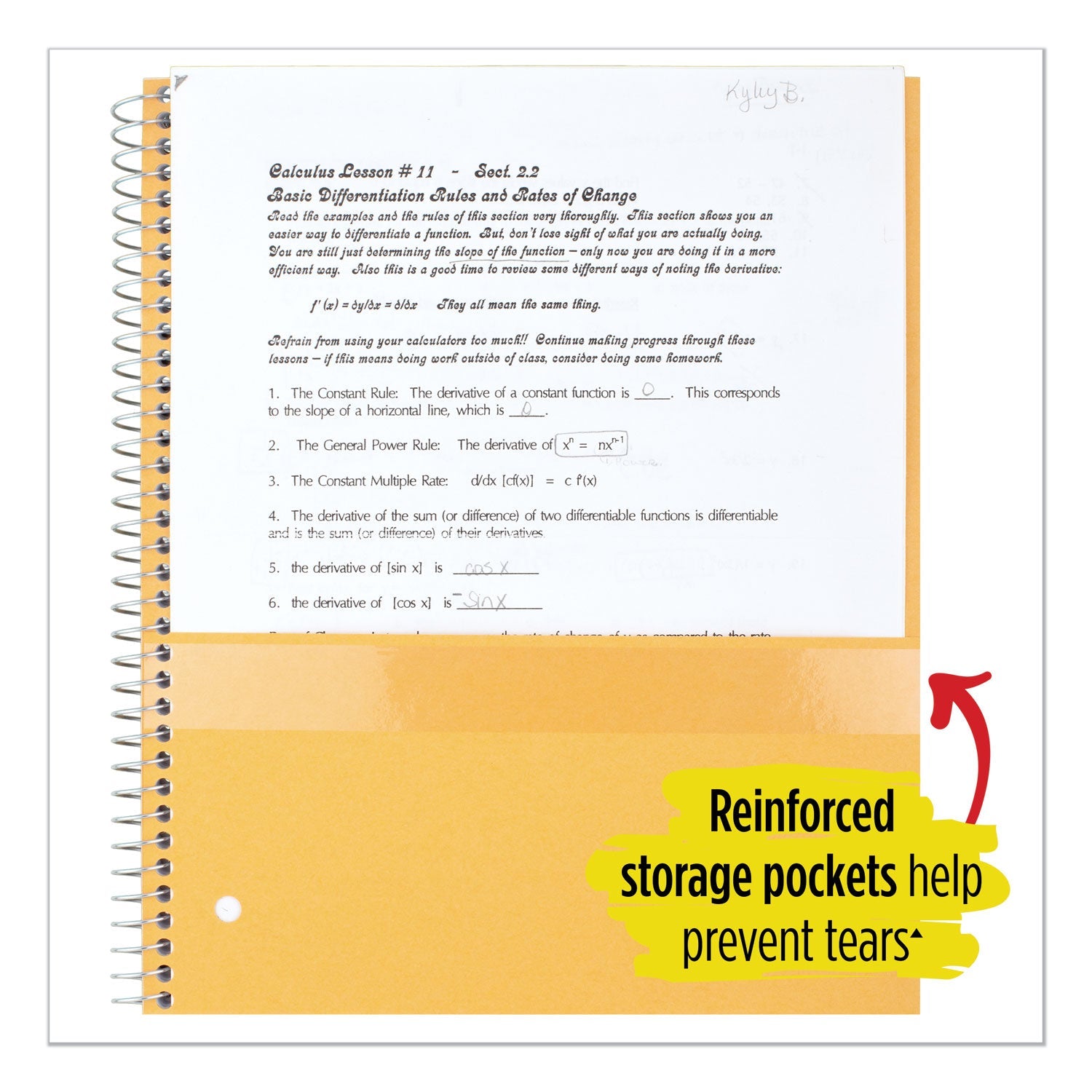 Five Star Wirebound Notebook, 1 Subject, Medium/College Rule, Red Cover, 11 x 8.5, 100 Sheets