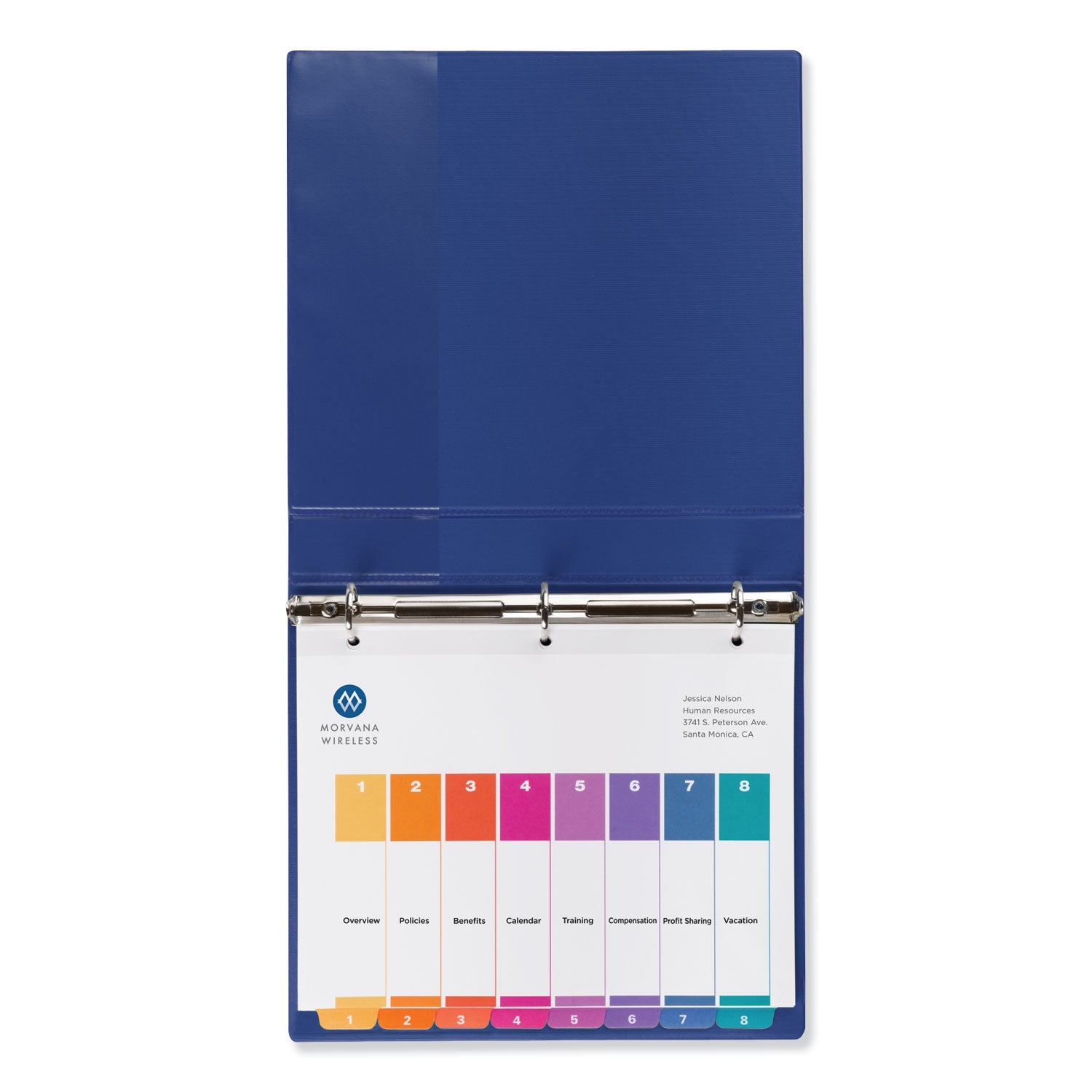 Avery Customizable TOC Ready Index Multicolor Tab Dividers, 8-Tab, 1 to 8, 11 x 8.5, White, Traditional Color Tabs, 6 Sets