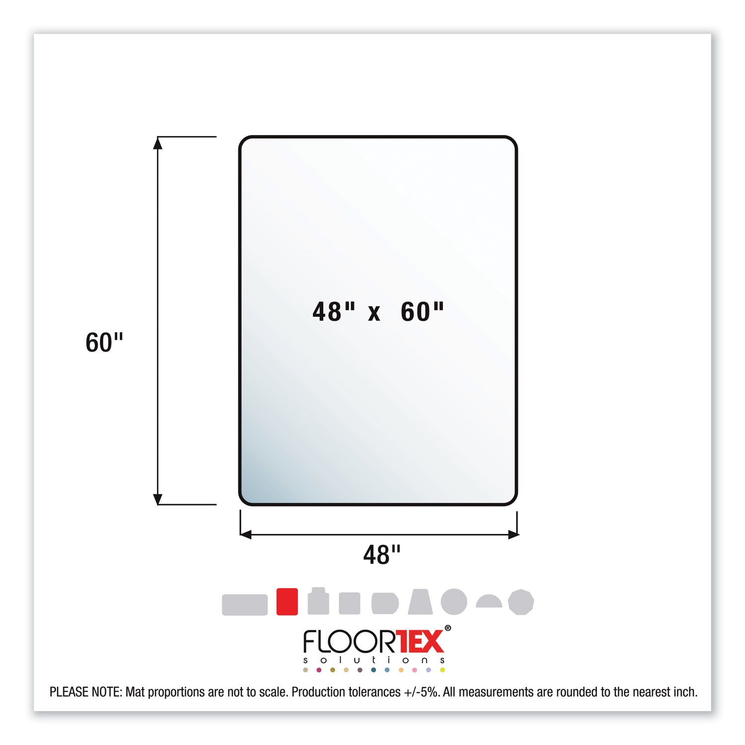 Floortex Cleartex Ultimat Polycarbonate Chair Mat for Low/Medium Pile Carpet, 48 x 60, Clear