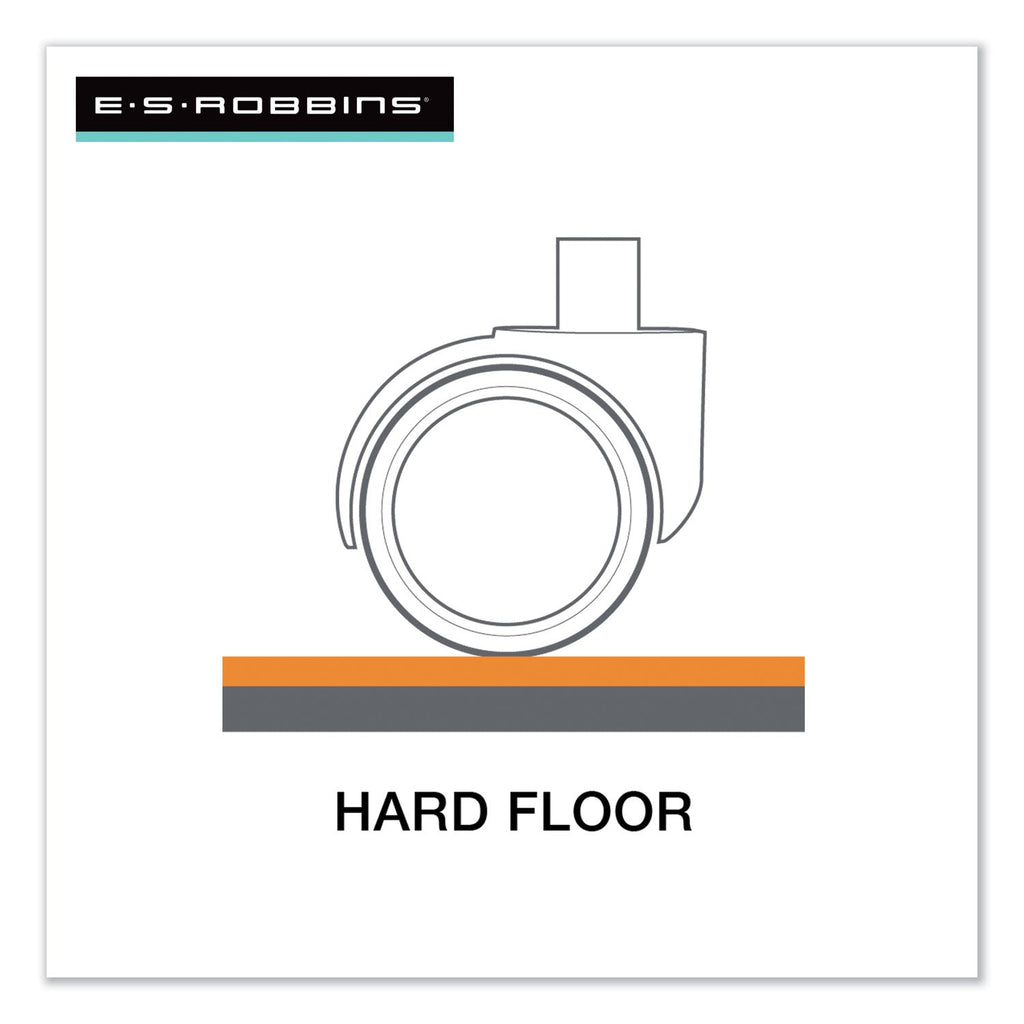 ES Robbins EverLife Chair Mat for Hard Floors, Heavy Use, Rectangular with Lip, 45" x 53", Clear