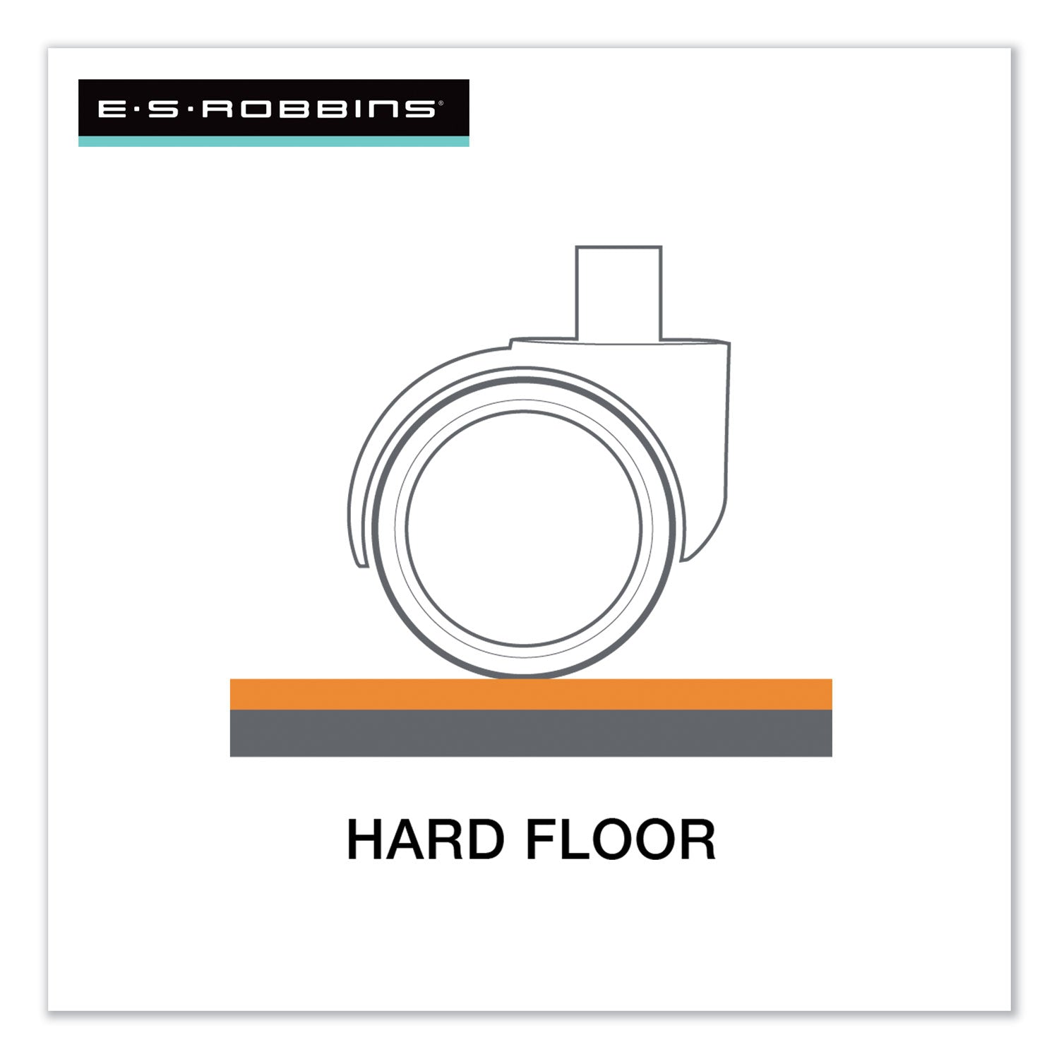 ES Robbins EverLife Chair Mat for Hard Floors, Heavy Use, Rectangular with Lip, 45" x 53", Clear
