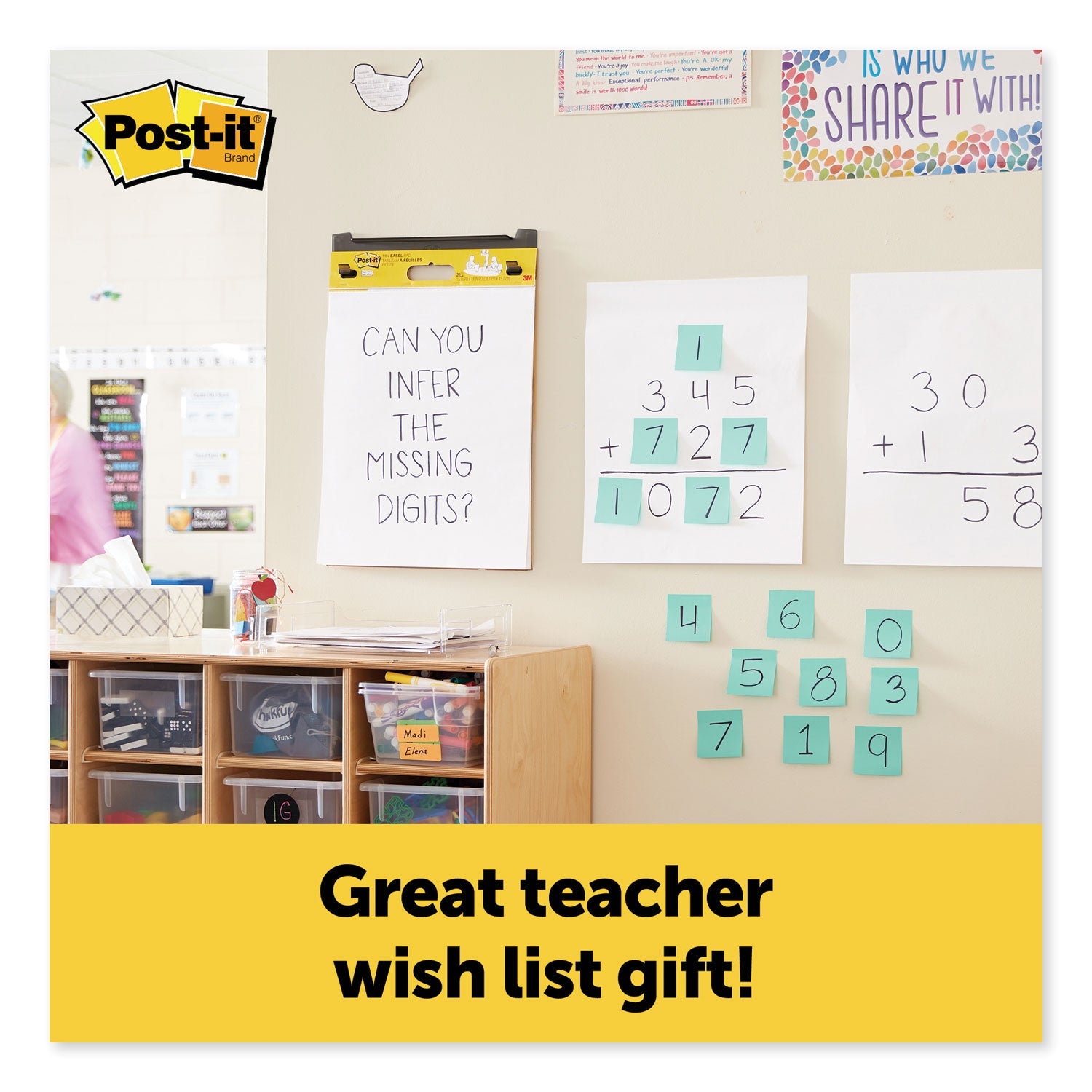 Post-it Vertical-Orientation Self-Stick Easel Pads, Unruled, 15 x 18, White, 20 Sheets, 2/Pack