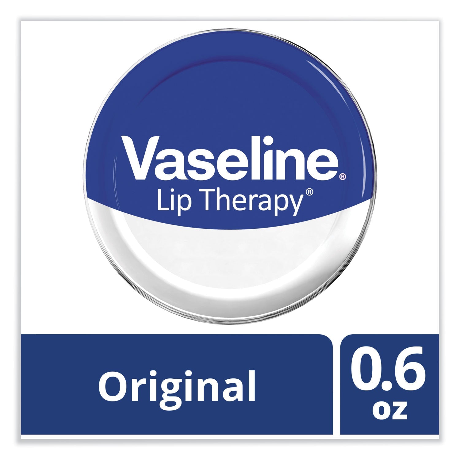 Vaseline Lip Therapy, Original, 0.6 oz, Mini Tin, 12/Carton