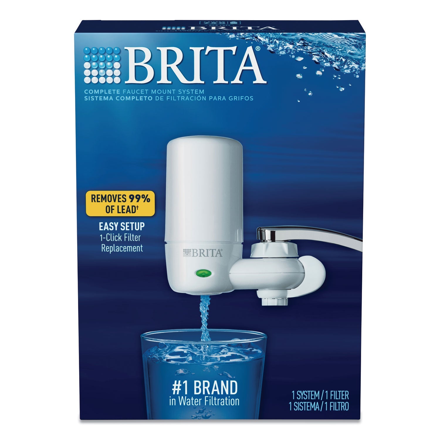 Brita On Tap Faucet Water Filter System, White