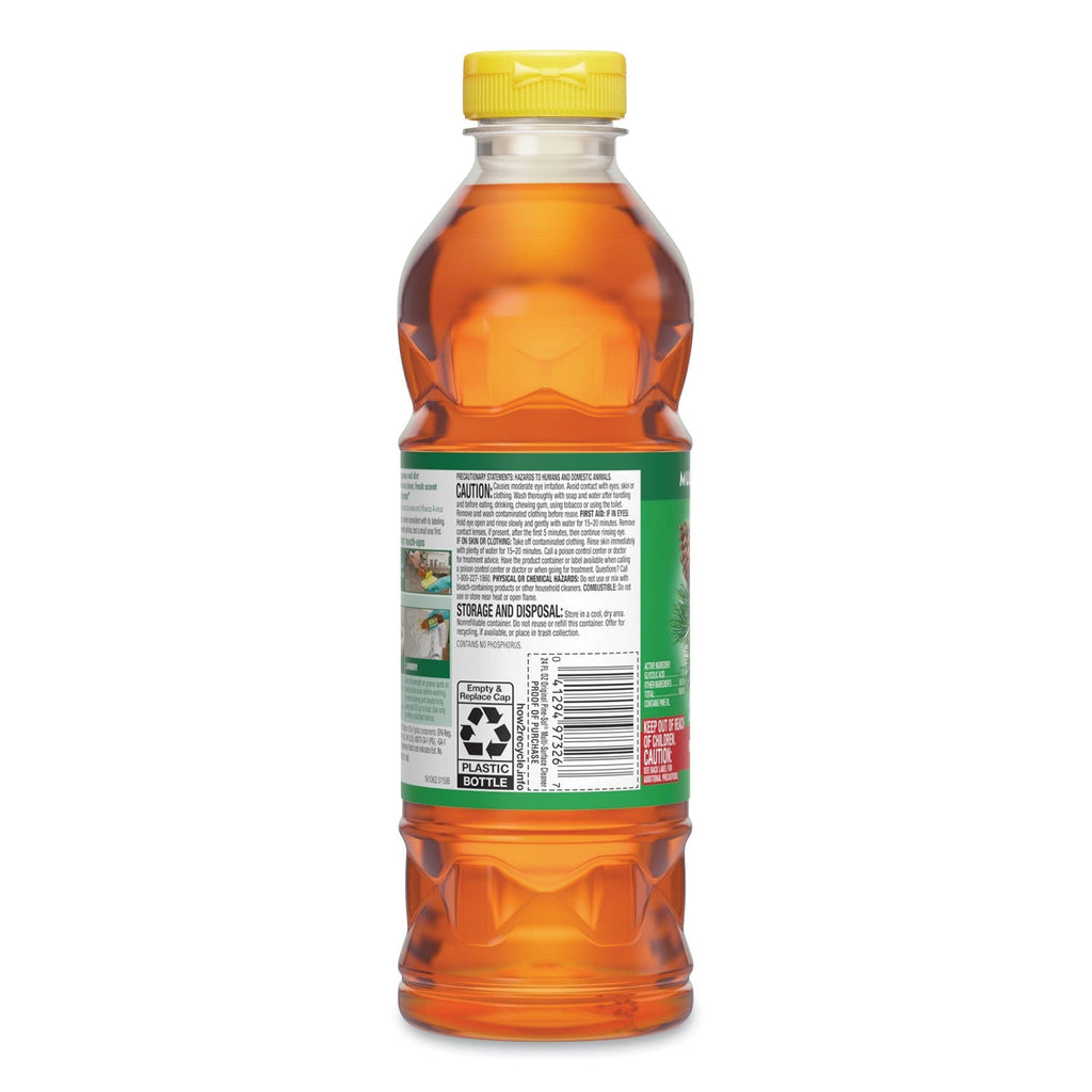 Pine-Sol Multi-Surface Cleaner, Pine Disinfectant, 24oz Bottle, 12 Bottles/Carton