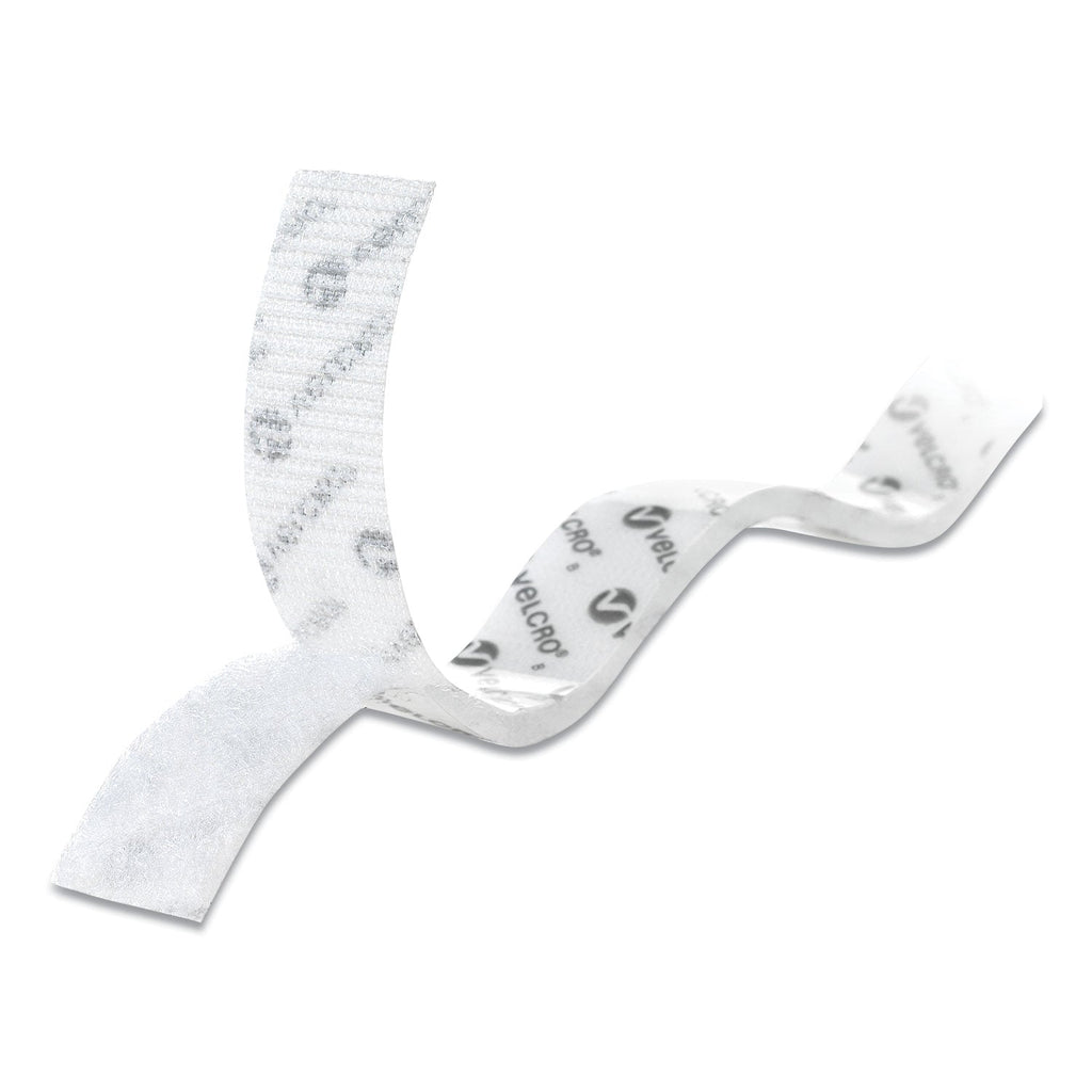 VELCRO Sticky-Back Fasteners with Dispenser, Removable Adhesive, 0.75" x 15 ft, White