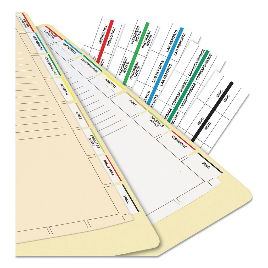 Tabbies Medical Chart Index Divider Sheets, Untabbed, 11 x 8.5, Manila, 400/Box