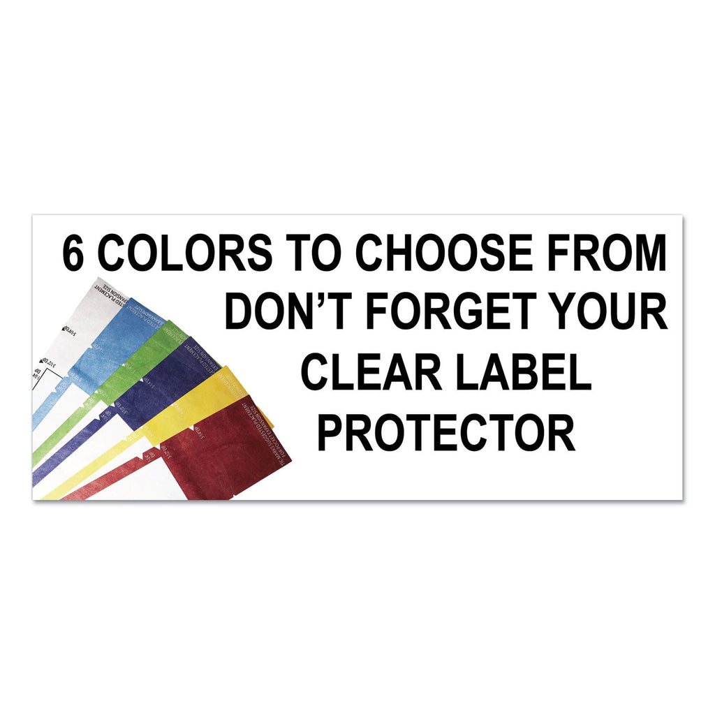Tabbies File Pocket Handles, 9.63 x 2, Dark Blue/White, 4/Sheet, 12 Sheets/Pack