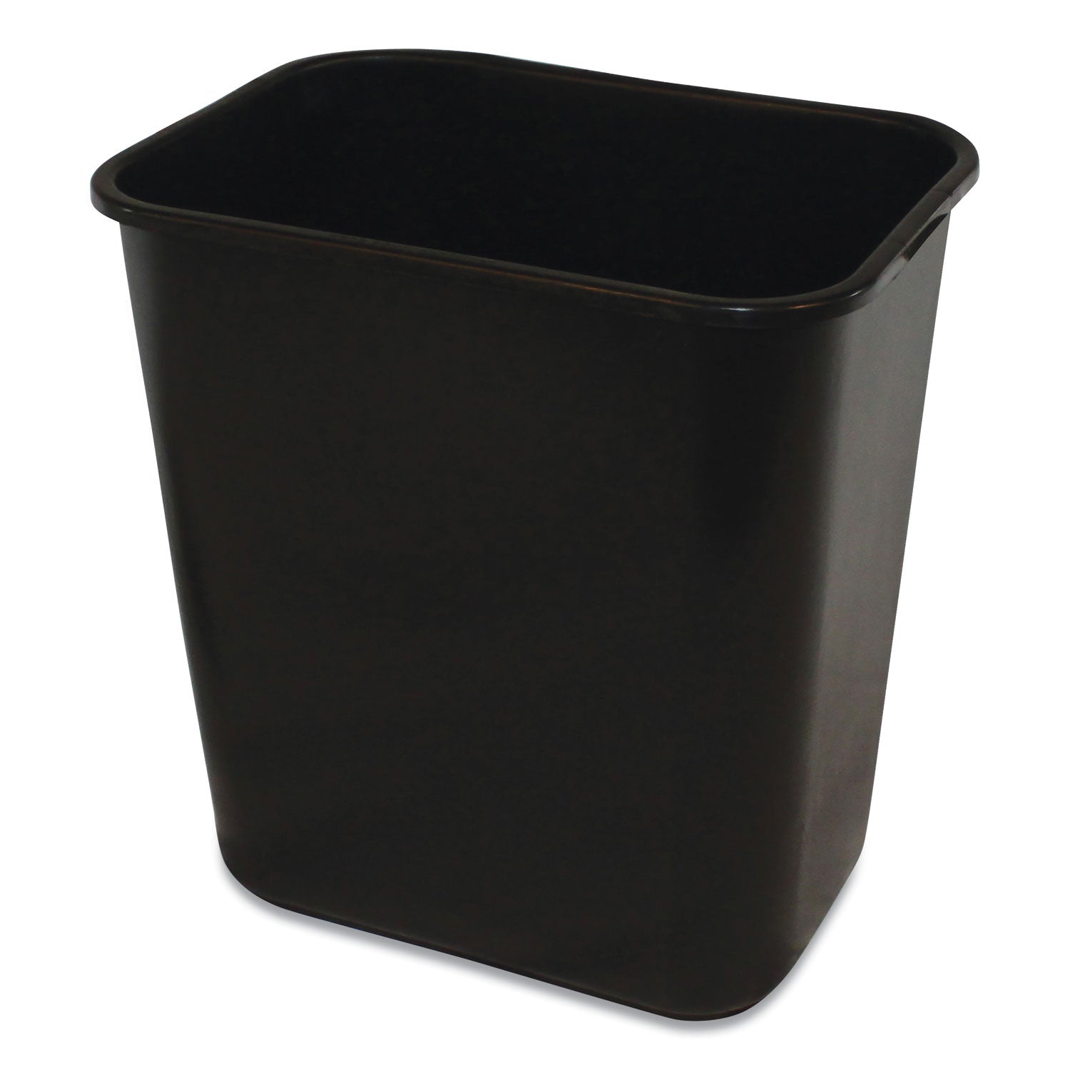 Impact Soft-Sided Wastebasket, Rectangular, Polyethylene, 28 qt, Black