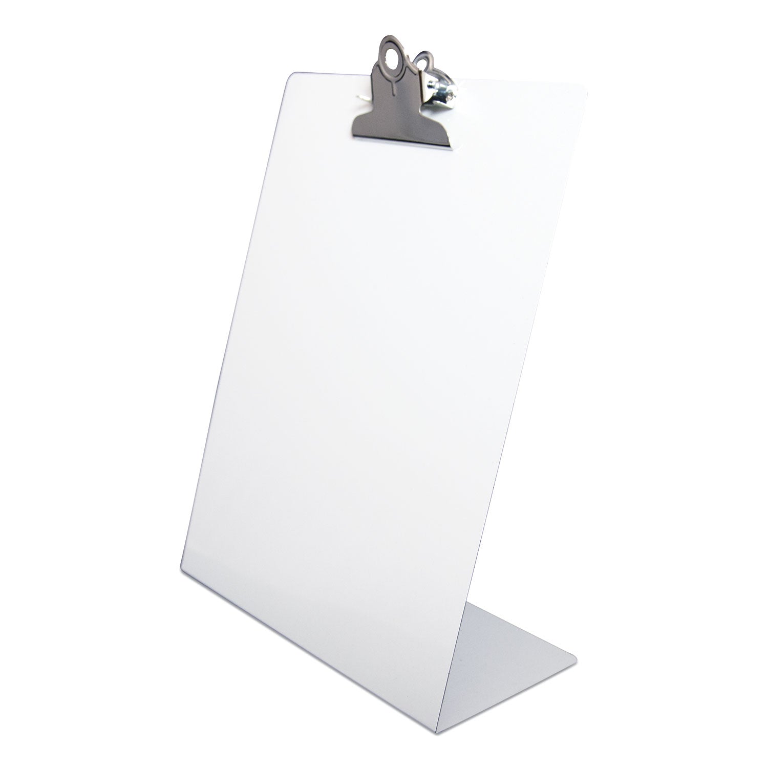 Saunders Free Standing Clipboard, Portrait Orientation, 1" Clip Capacity, Holds 8.5 x 11 Sheets, White