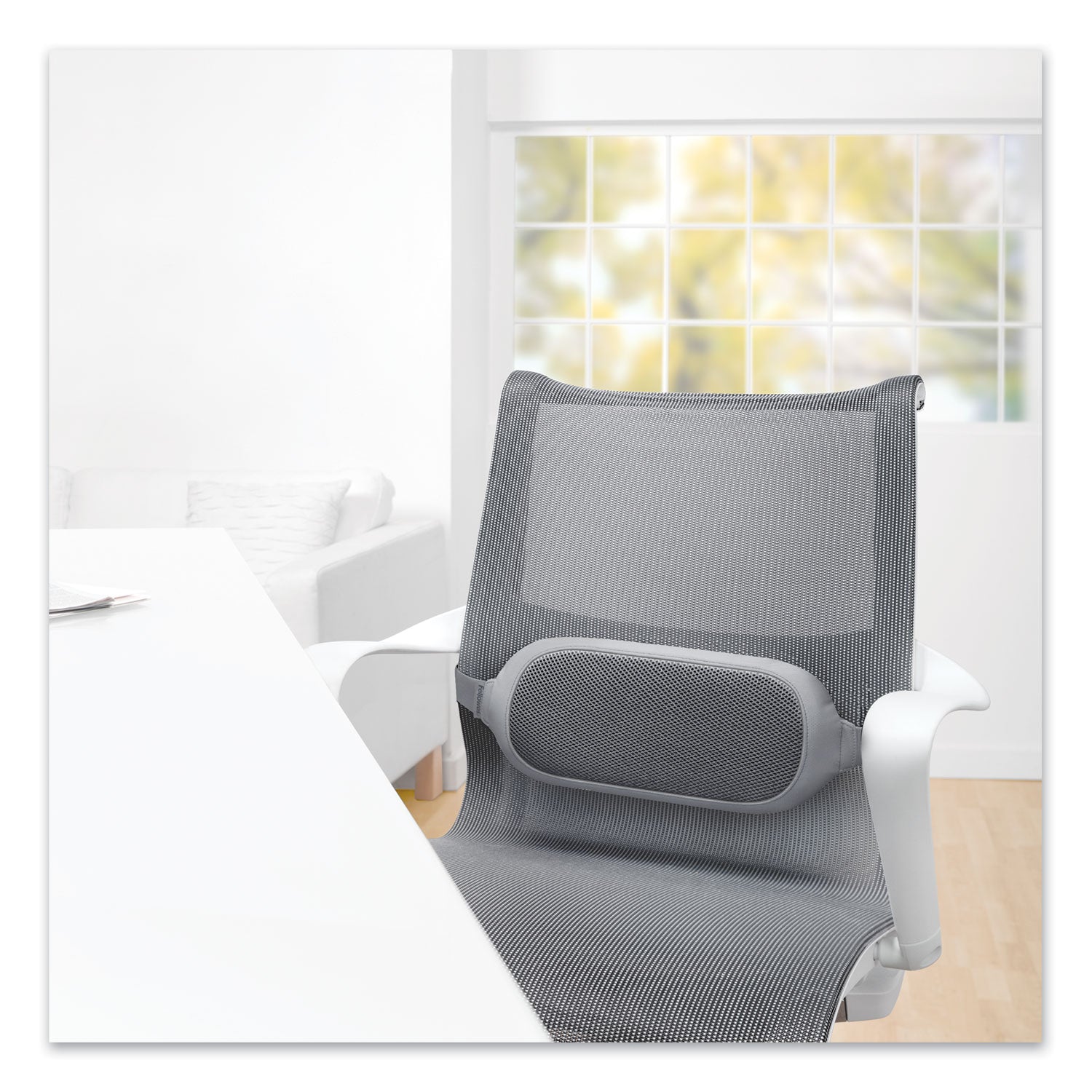 Fellowes I-Spire Series Lumbar Cushion, 14 x 6 x 3, Gray