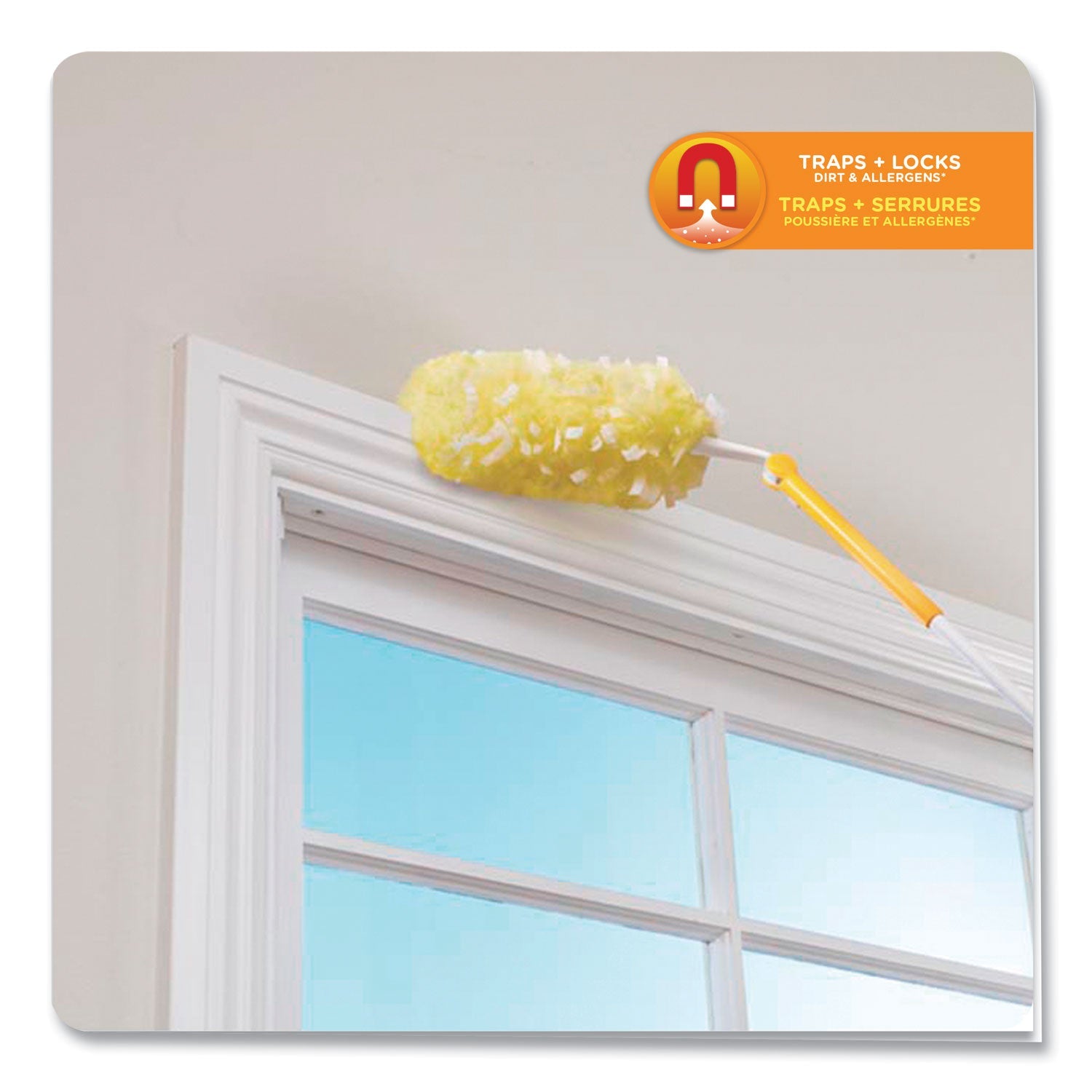 Swiffer Heavy Duty Dusters Starter Kit, Handle Extends to 3 ft, 1 Handle with 12 Duster Refills