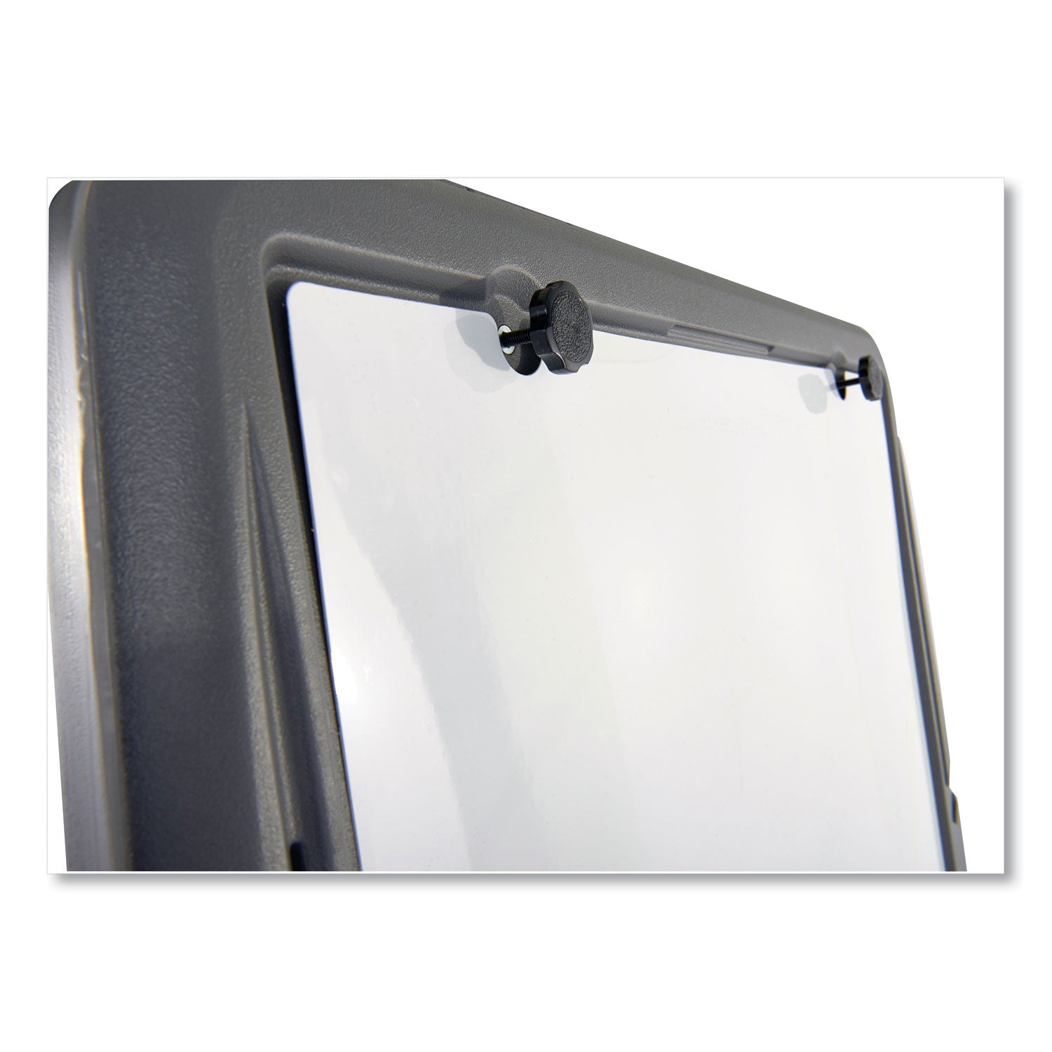 Iceberg Ingenuity Presentation Flipchart Easel with Dry Erase Surface, Resin Surface Frame, 33 x 28 x 73, Charcoal