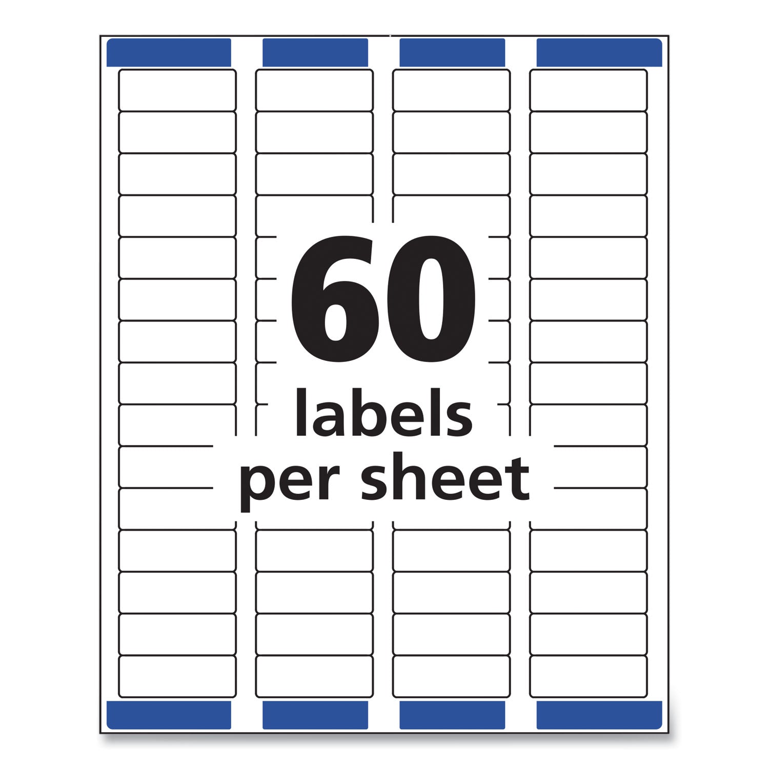 Avery Easy Peel White Address Labels w/ Sure Feed Technology, Inkjet Printers, 0.66 x 1.75, White, 60/Sheet, 25 Sheets/Pack