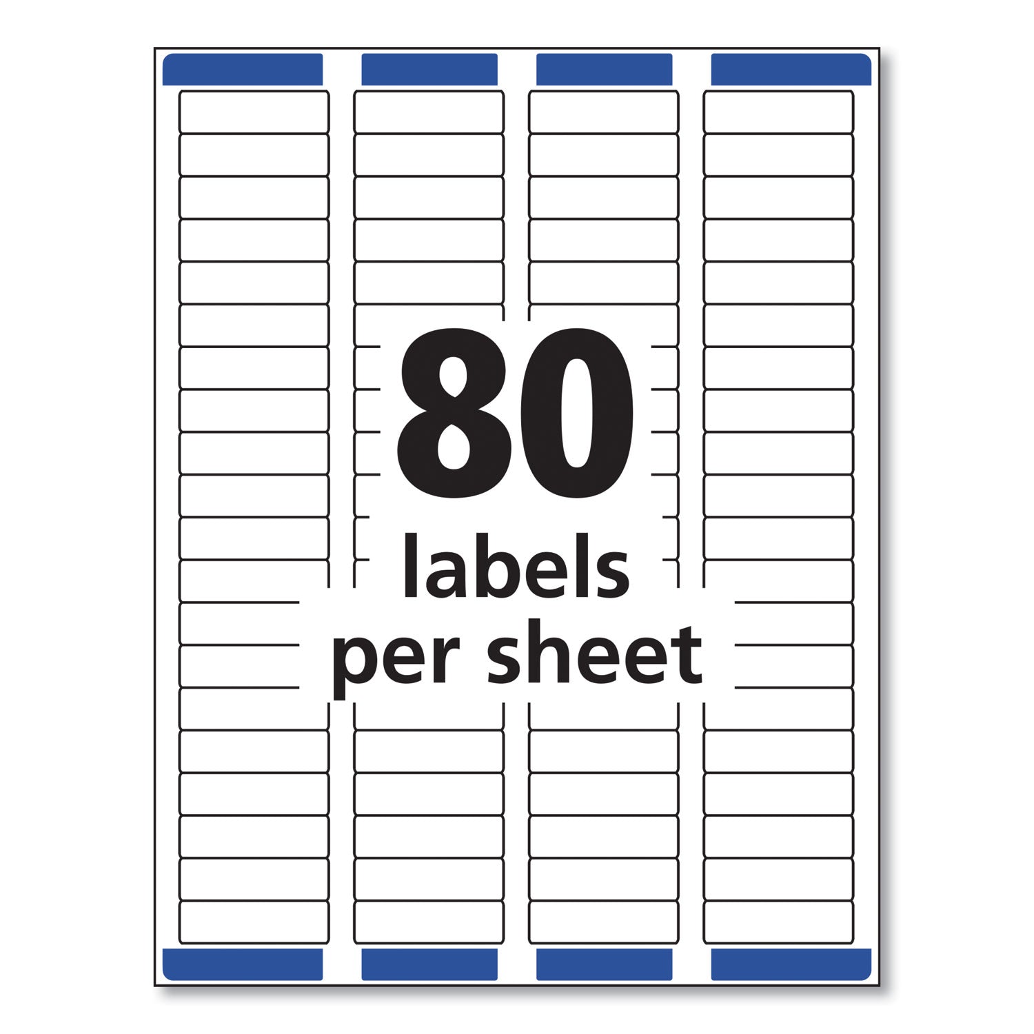 Avery Easy Peel White Address Labels w/ Sure Feed Technology, Laser Printers, 0.5 x 1.75, White, 80/Sheet, 25 Sheets/Pack