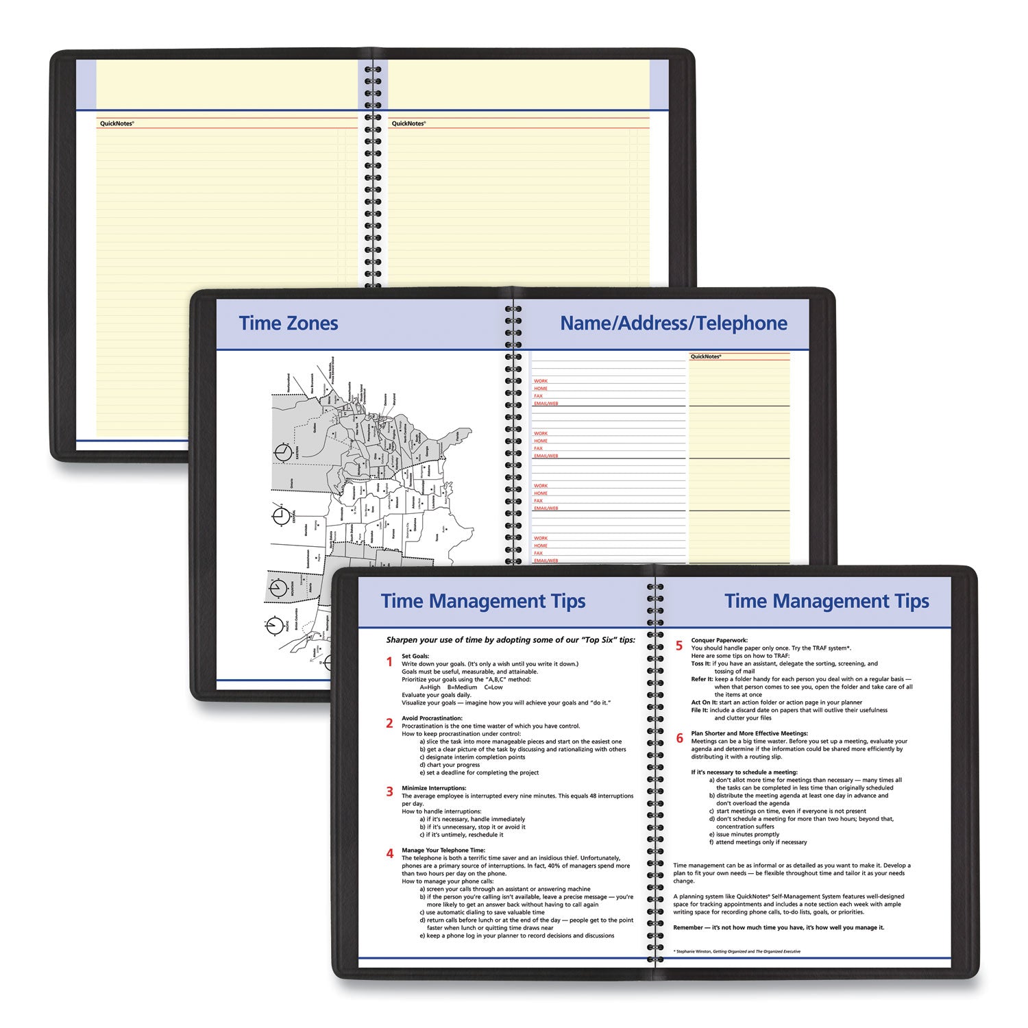 AT-A-GLANCE QuickNotes Monthly Planner, 11 x 8.25, Black Cover, 12-Month (Jan to Dec): 2023