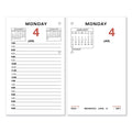 AT-A-GLANCE Two-Color Desk Calendar Refill, 3.5 x 6, White Sheets, 2023