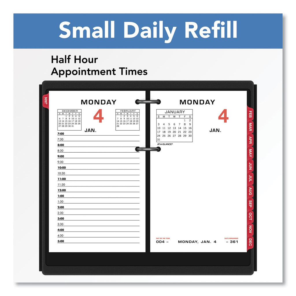 AT-A-GLANCE Two-Color Desk Calendar Refill, 3.5 x 6, White Sheets, 2023