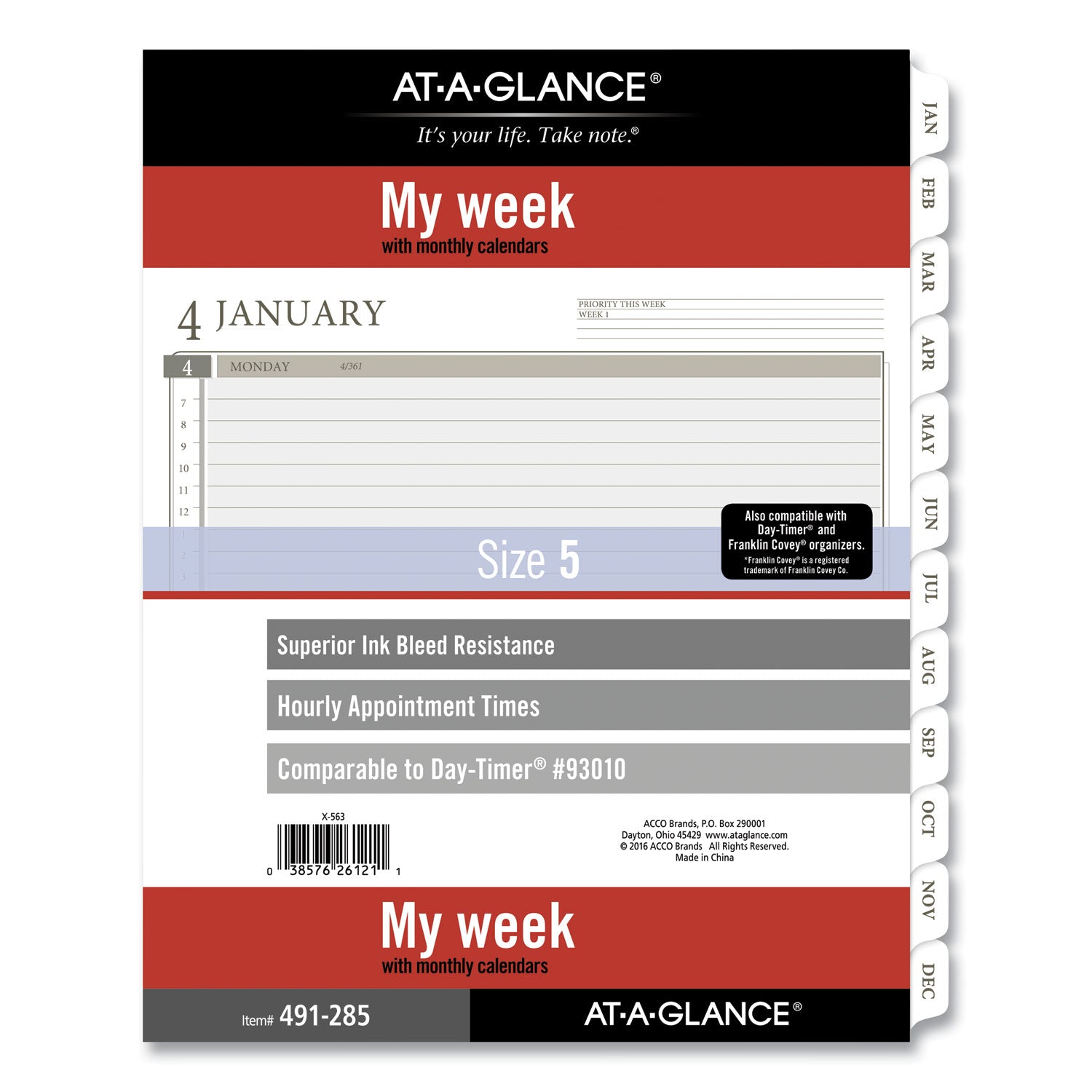AT-A-GLANCE 2-Page-Per-Week Planner Refills, 11 x 8.5, White Sheets, 12-Month (Jan to Dec): 2023