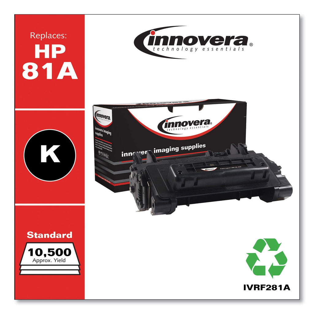 Innovera Remanufactured Black Toner, Replacement for 81A (CF281A), 10,500 Page-Yield