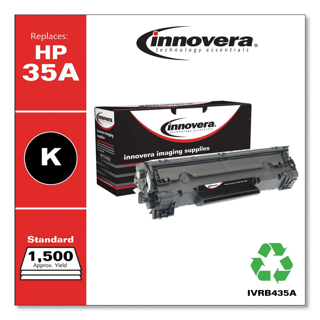 Innovera Remanufactured Black Toner, Replacement for 35A (CB435A), 1,500 Page-Yield